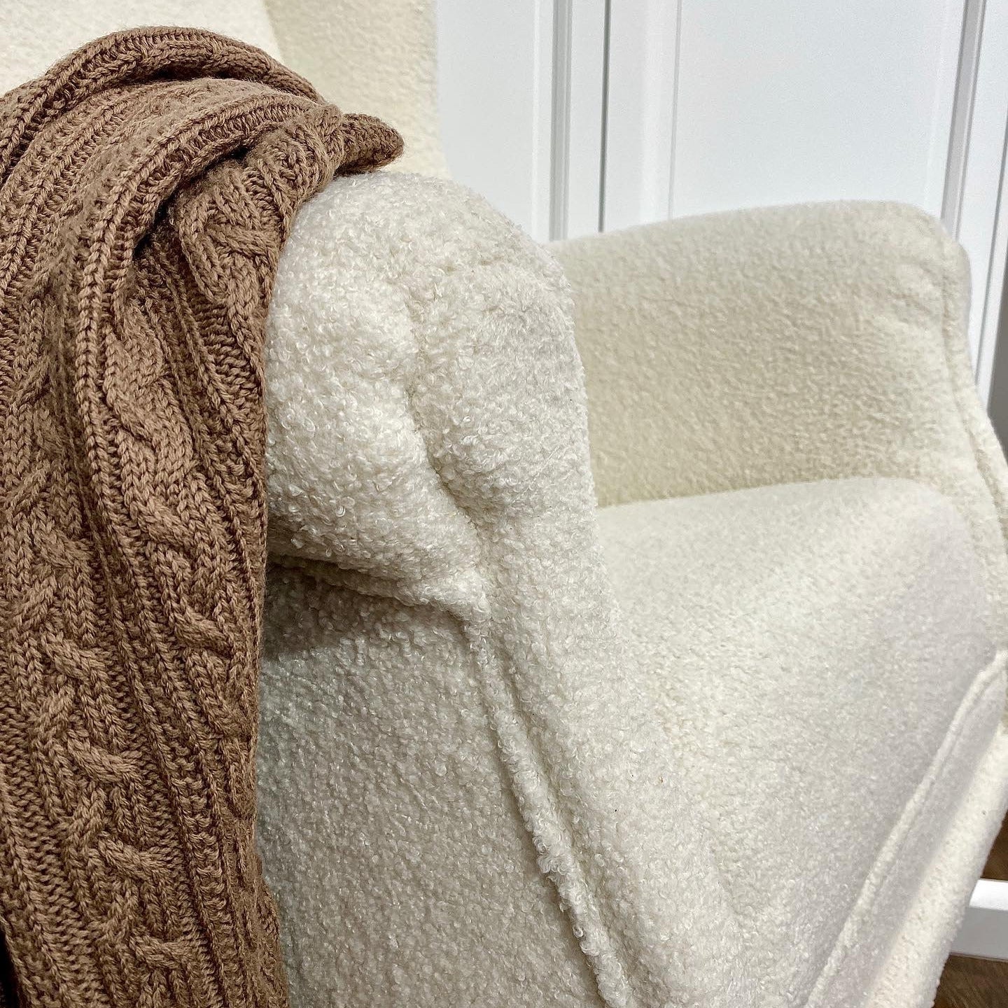 Schaukel-Stillsessel Bouclé