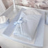 Babyhörnchen hellblau Baumwolle ELEGANCE; Babyhörnchen Baumwolle 70x70 blau; Babyhörnchen zum Pucken; LUI e LEI - Interiors