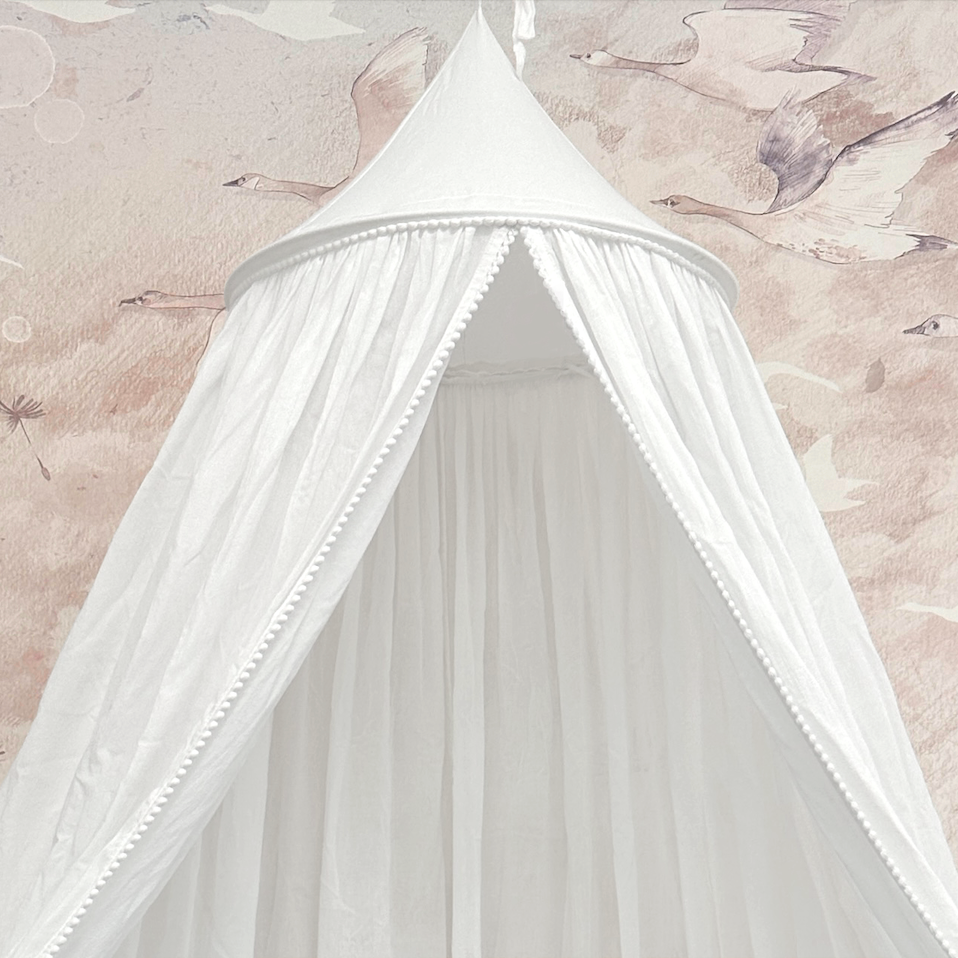 Baldachin PEARL White aus Baumwolle