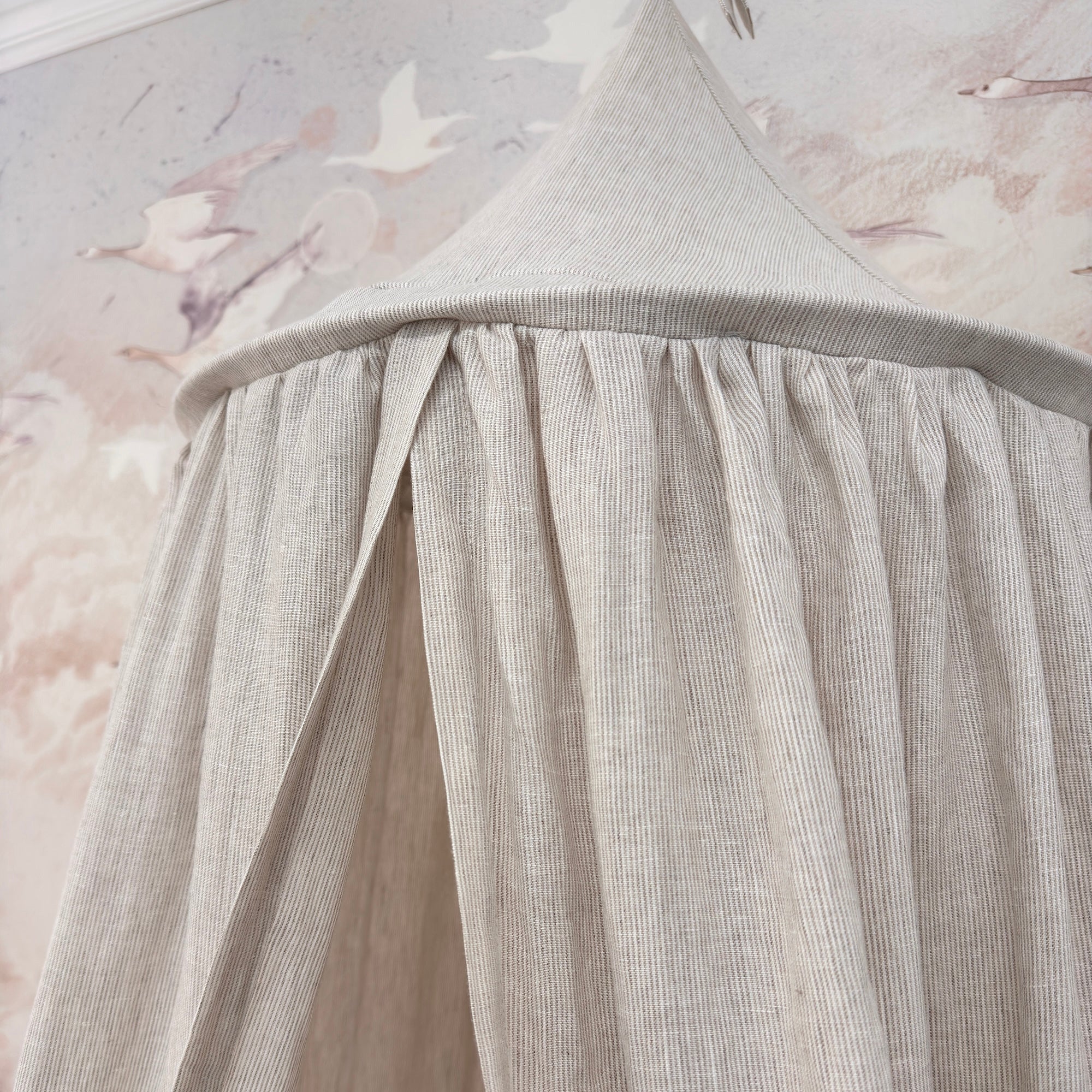 Baldachin aus Leinen LINESSE beige gestreift 235 cm_detail | LUI e LEI - Interiors