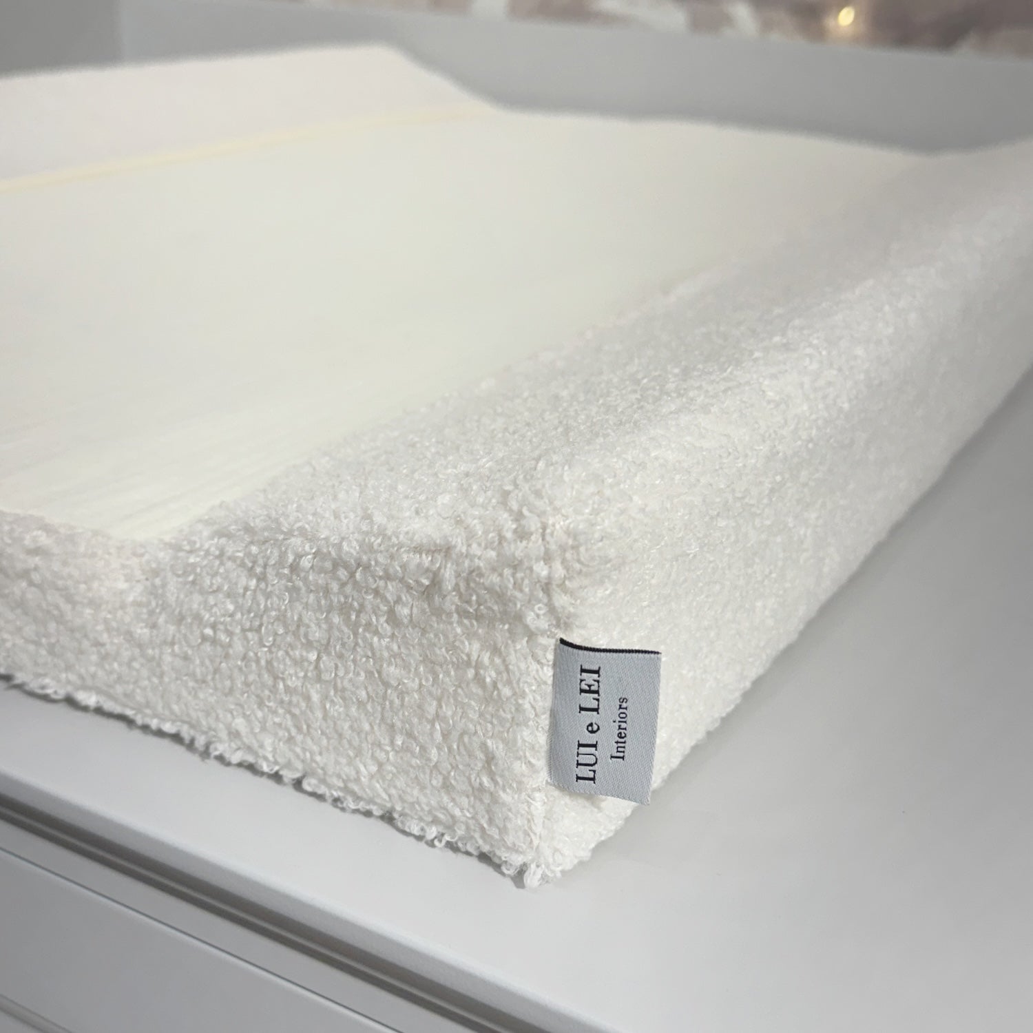 Changing mat LOVE YOU Vanilla organic cotton & bouclé