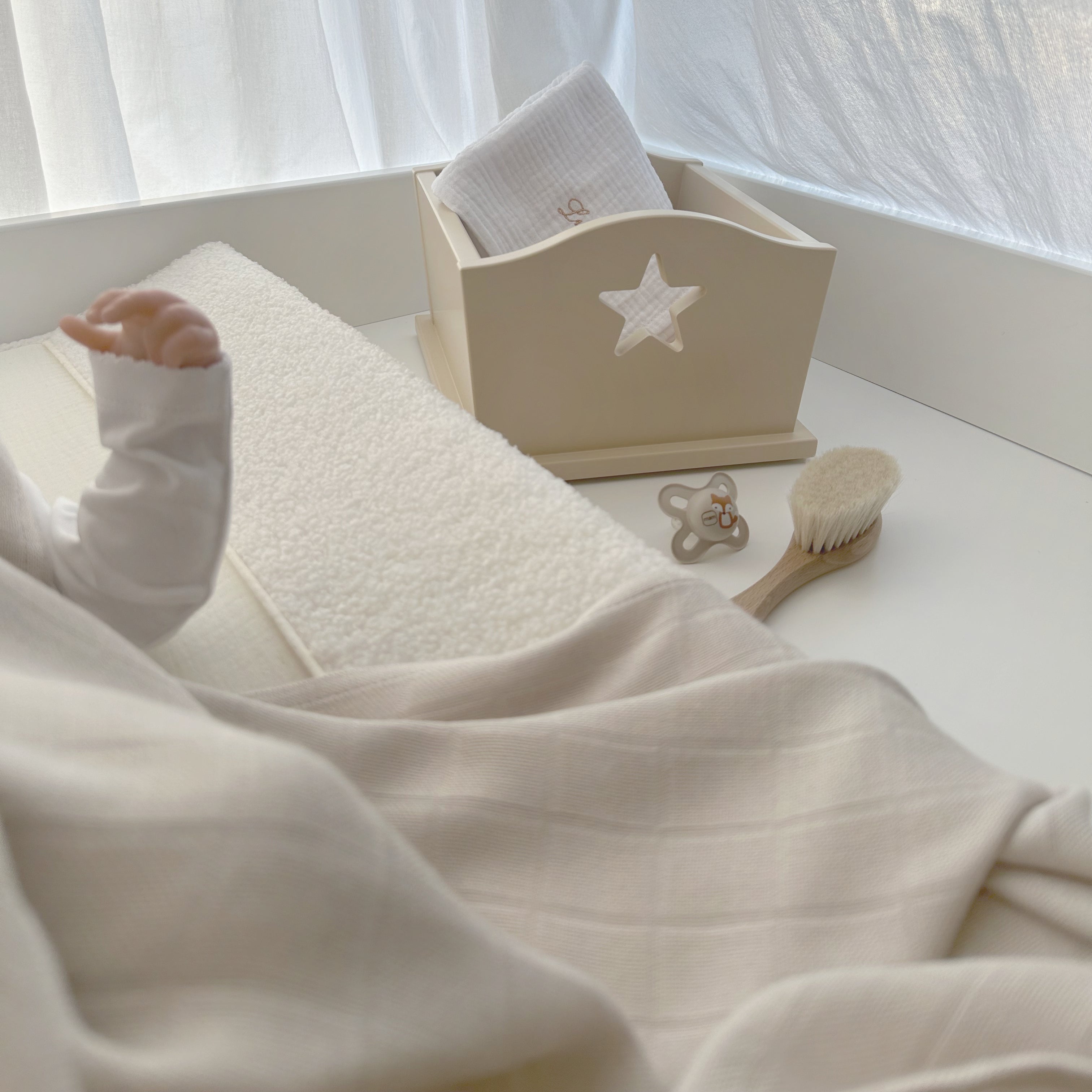 Bamboo Swaddle Set beige & off white