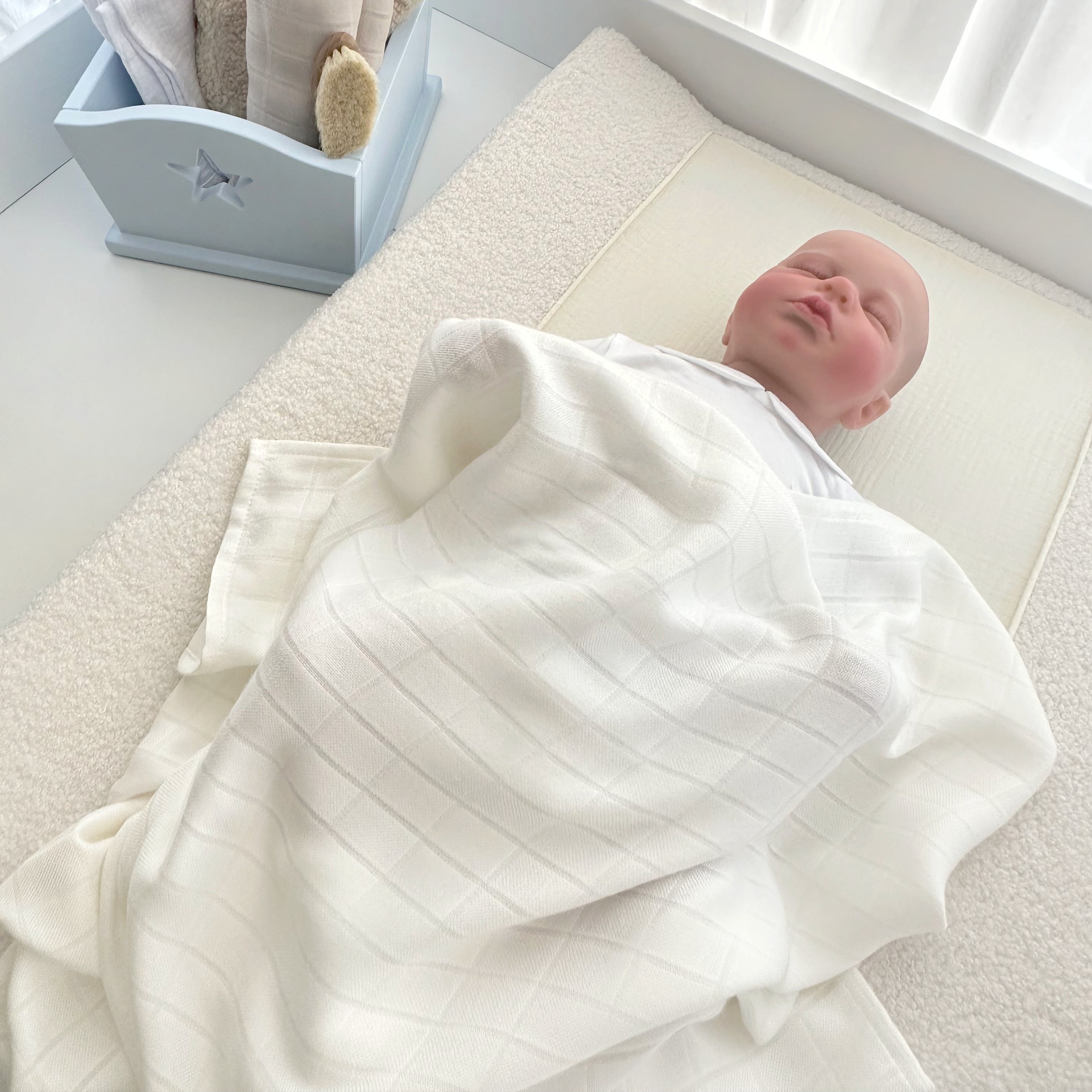 Bamboo Swaddle-Set grey & off white