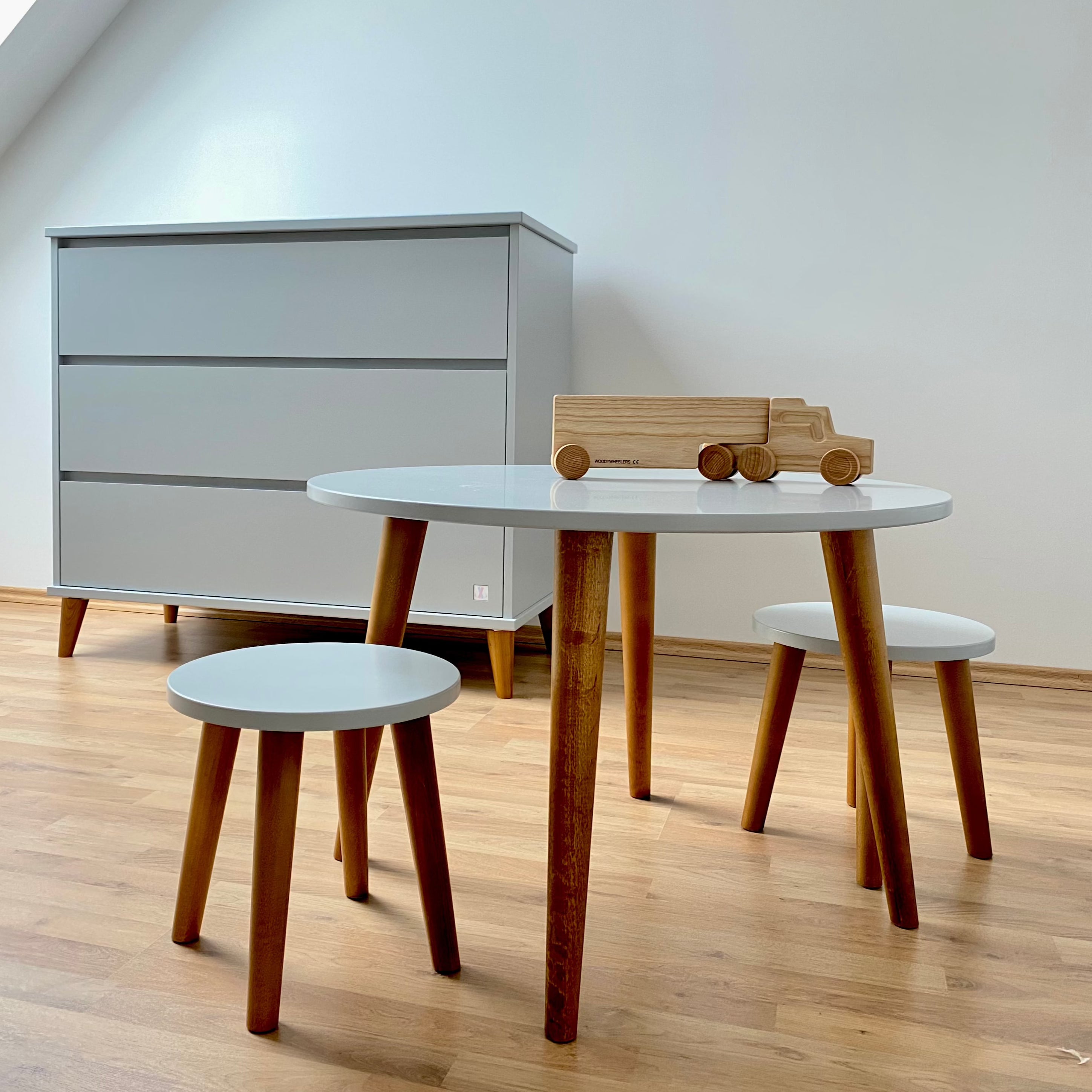 Kids stool NORDIC grey
