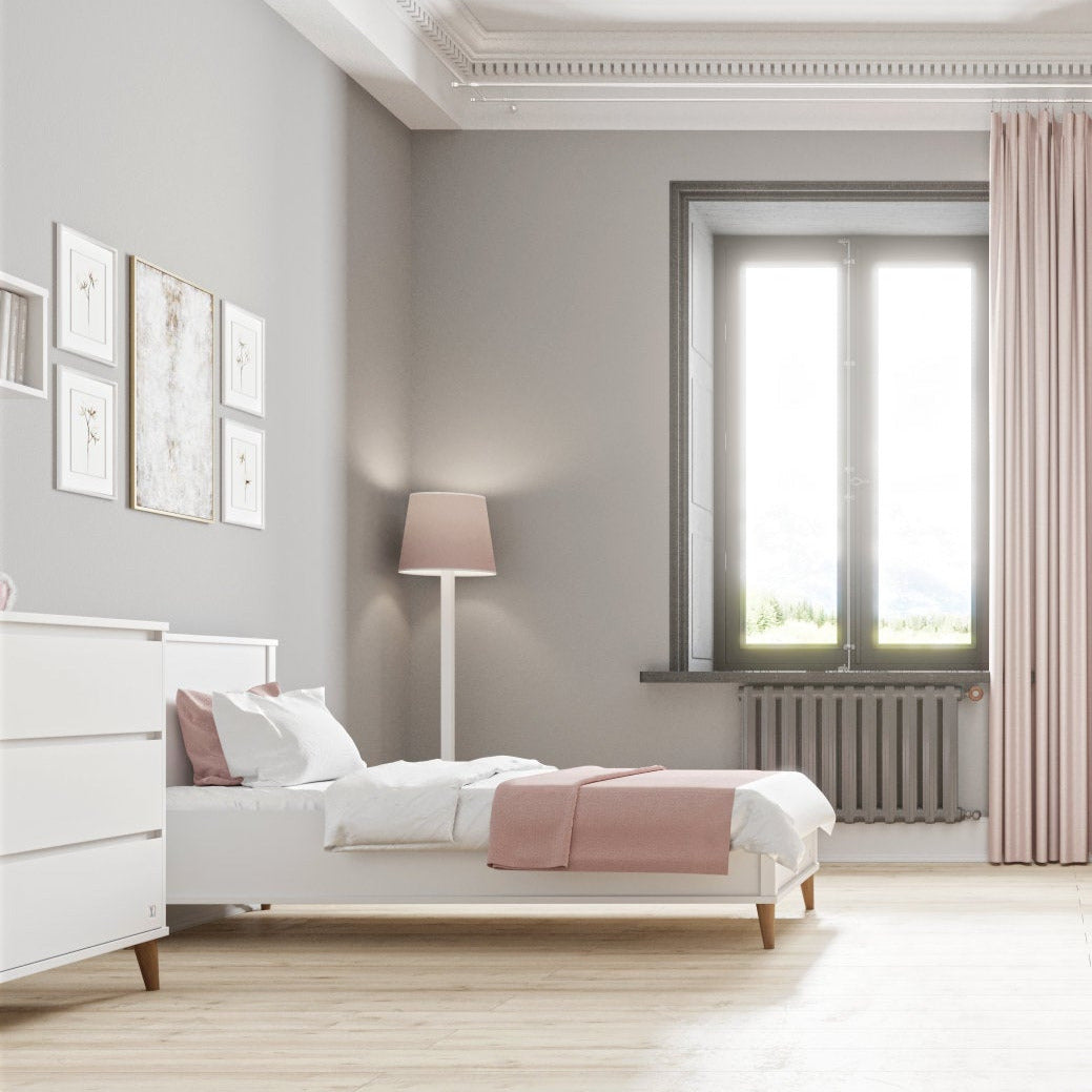 Children bed 90x200 NORDIC in white | white kids bed | Children bed scandinavian design | Scandinavian children furniture | kids furniture