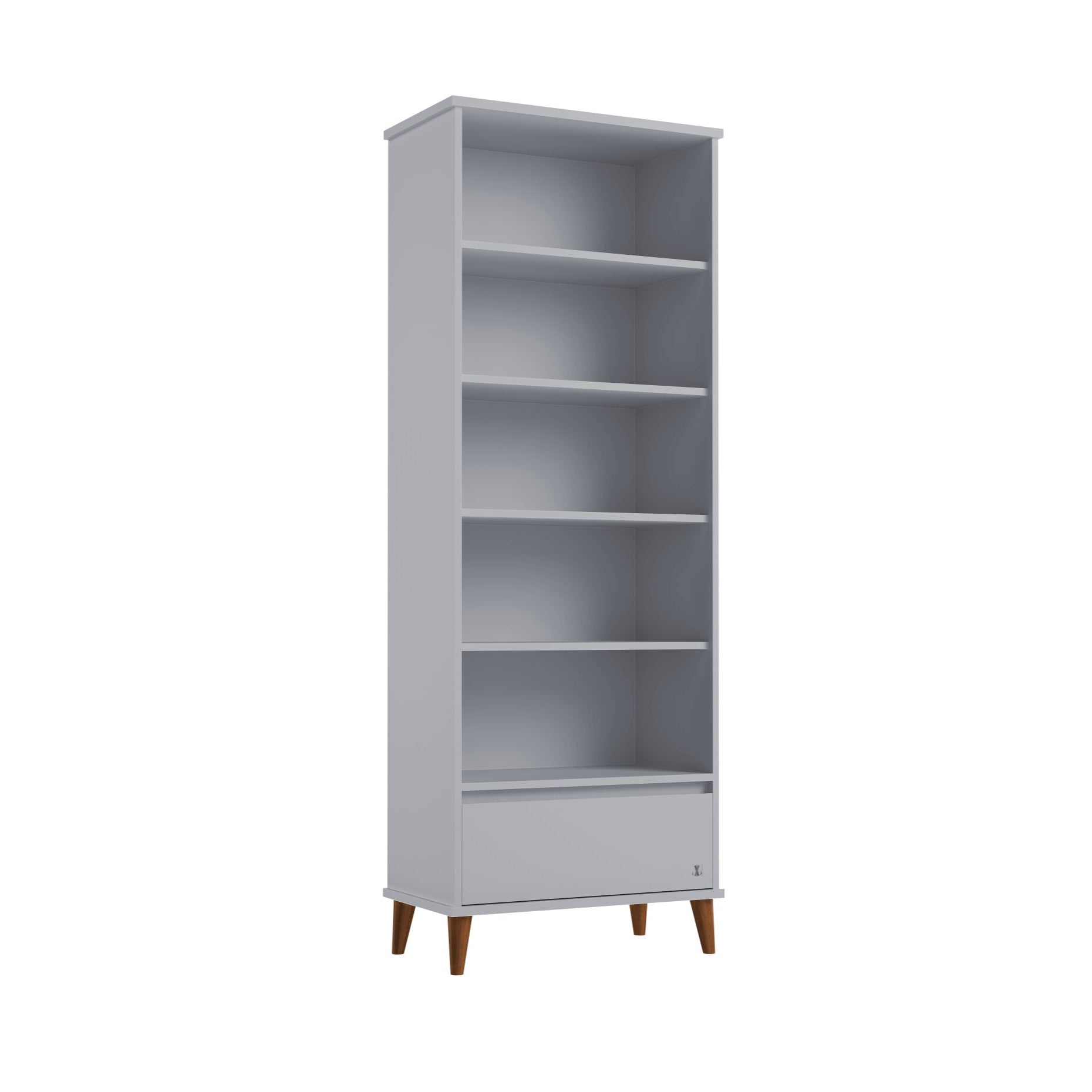 Bookcase NORDIC with drawer in grey | Bookcase for children room | Exclusive children furniture | Bookcase Scandinavian design | Bookcase baby room | Nursery furniture