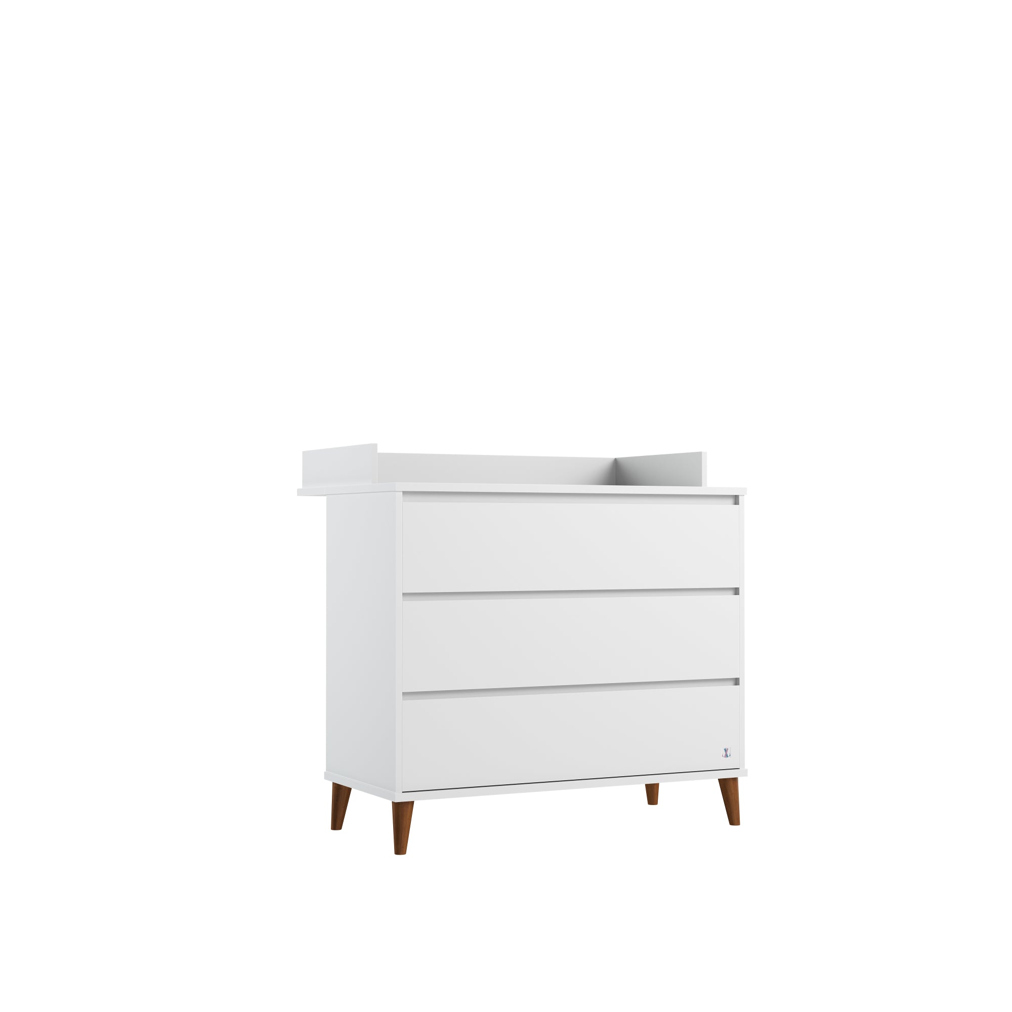Changing table NORDIC white | White chest with changing extension | high quality design furniture