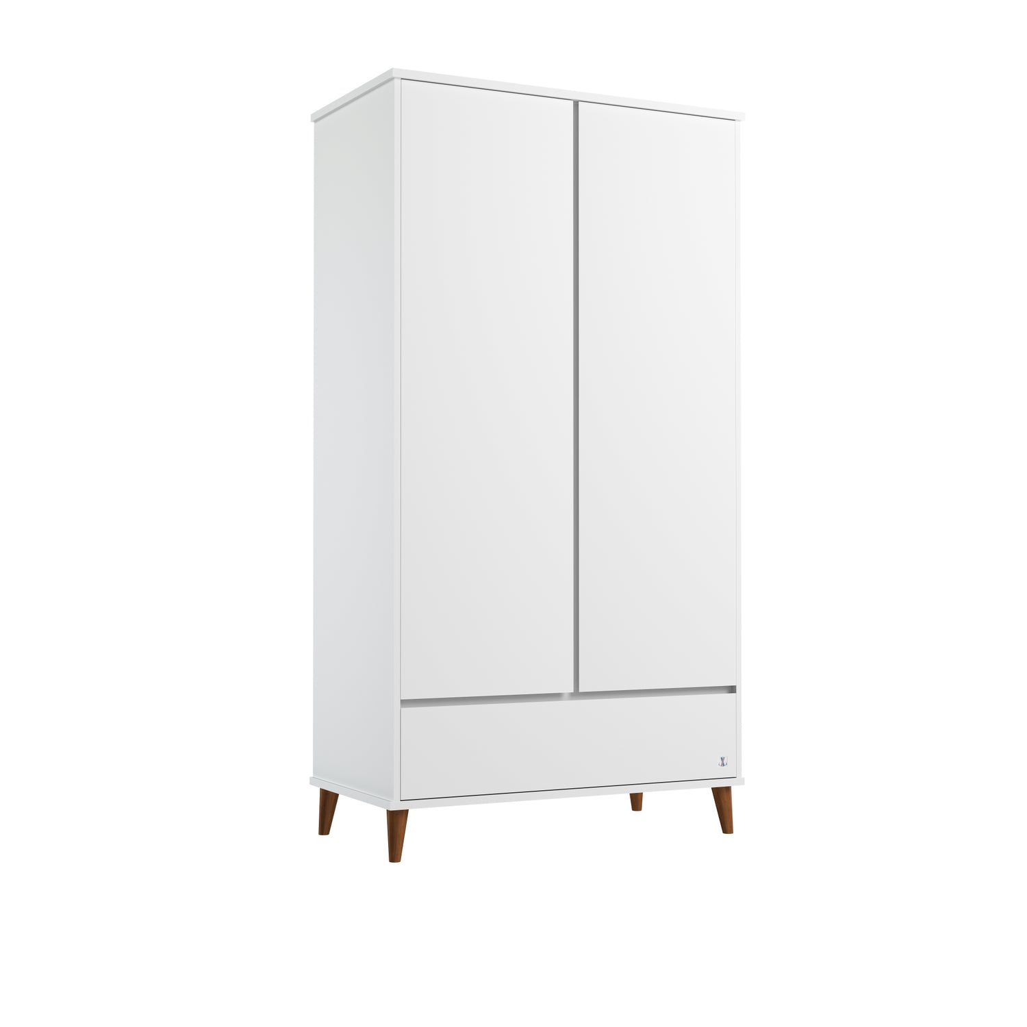 Schrank NORDIC 2-türig mit Schublade weiß