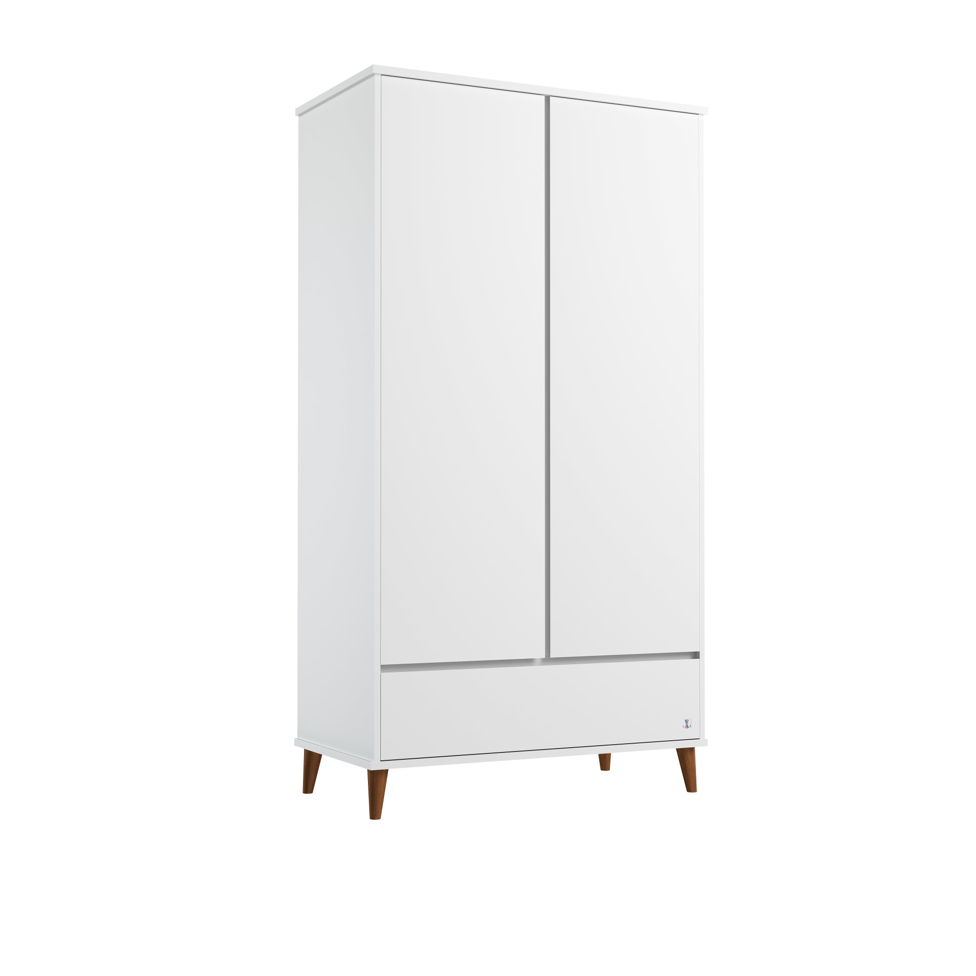 Schrank NORDIC 2-türig mit Schublade weiß