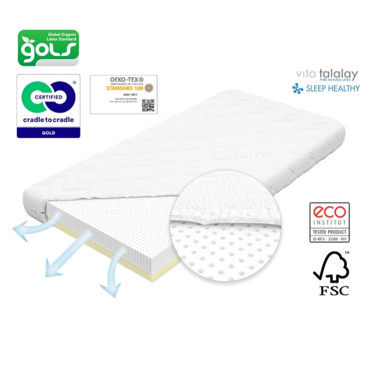 Naturlatex Matratze BABY TALALAY® HEAVEN 70x140