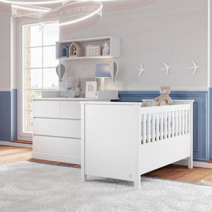 Wall shelf PRESTIGE in modern design | Wall shelf for baby room | White wall shelf for children room