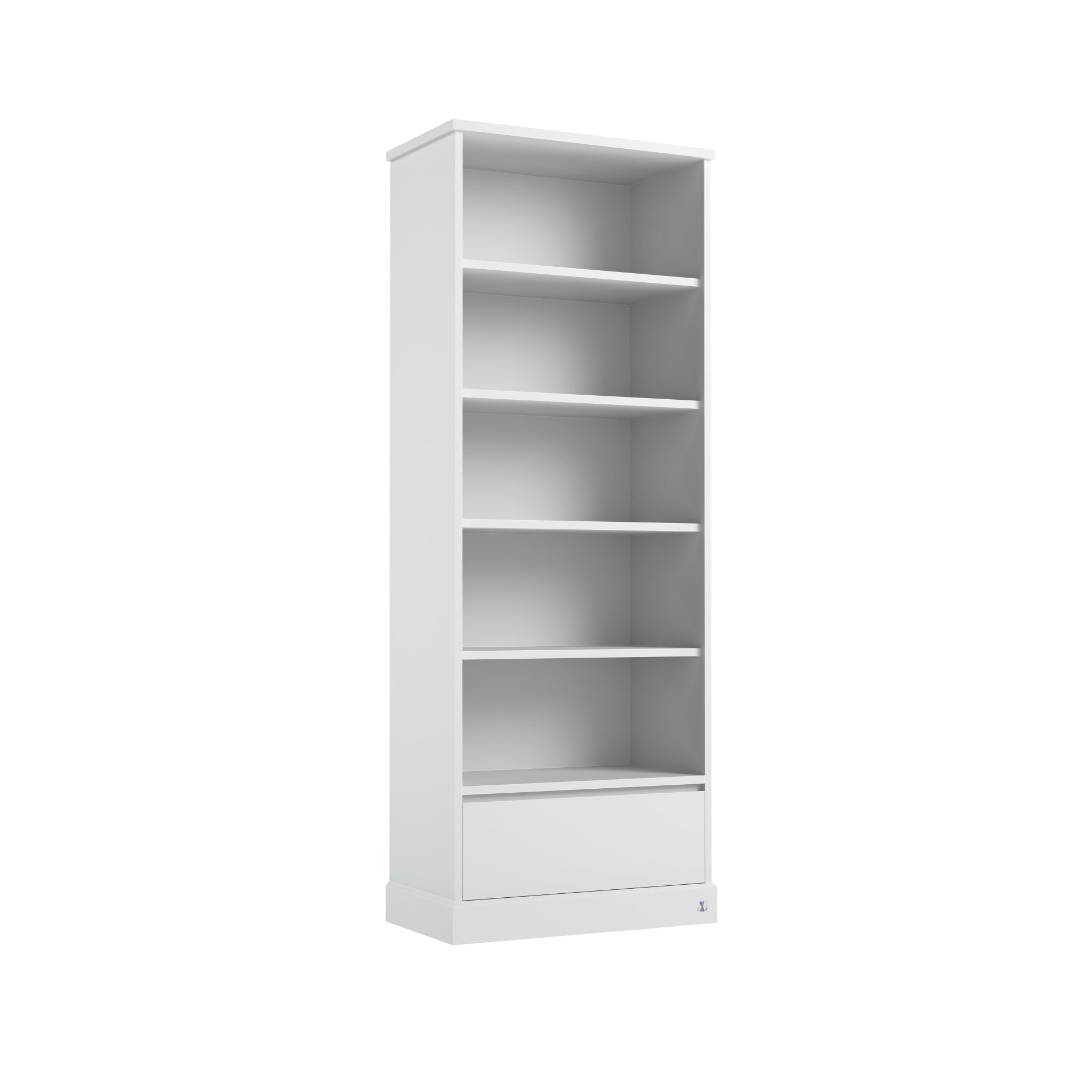 Bookcase PRESTIGE with drawer in white | Modern bookcase for children room | Baby room furniture | Bookcase baby room | White bookcase | Bookcase modern design