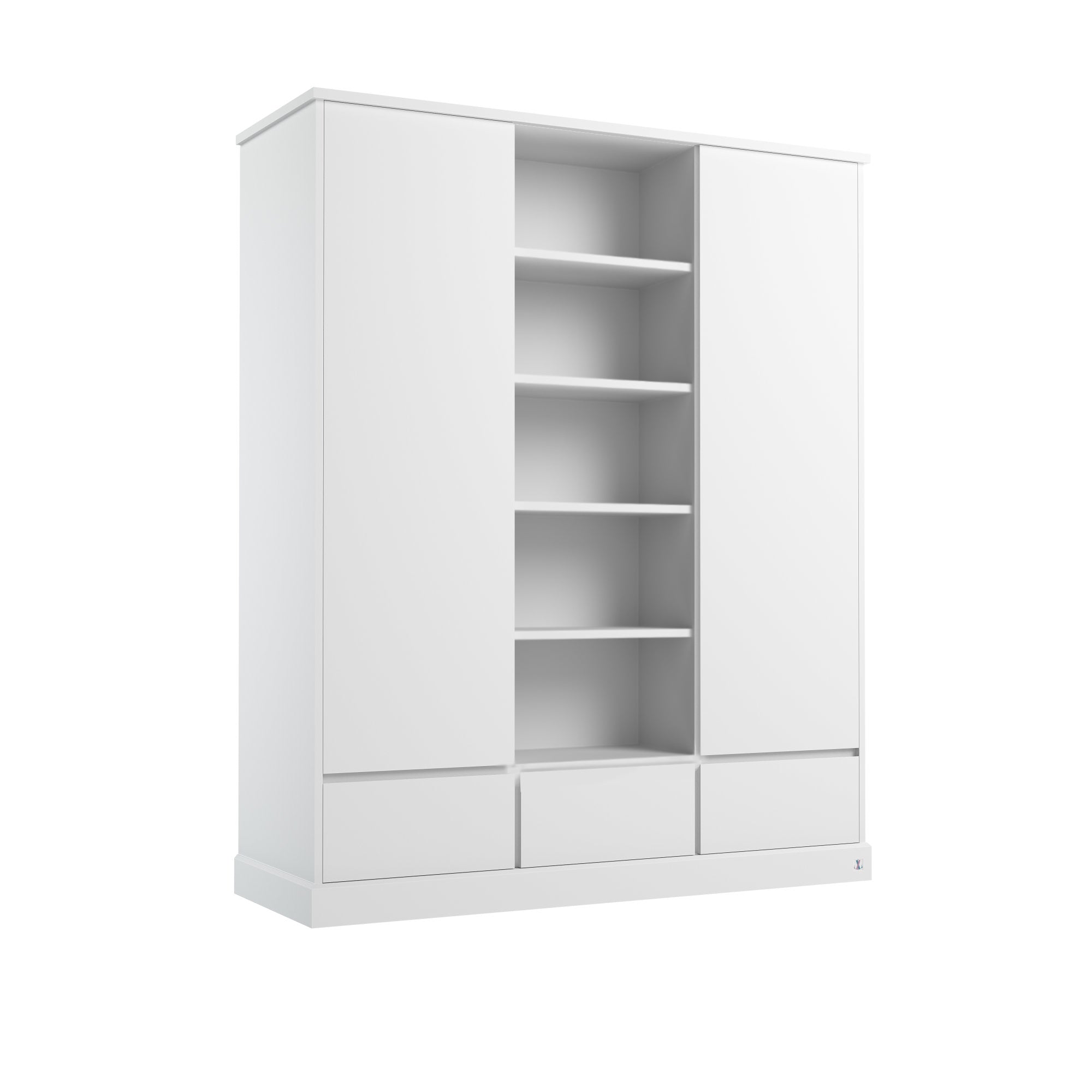 Big modern wardrobe wihte | Big wardrobe with compartments | premium children furniture | modern children furniture