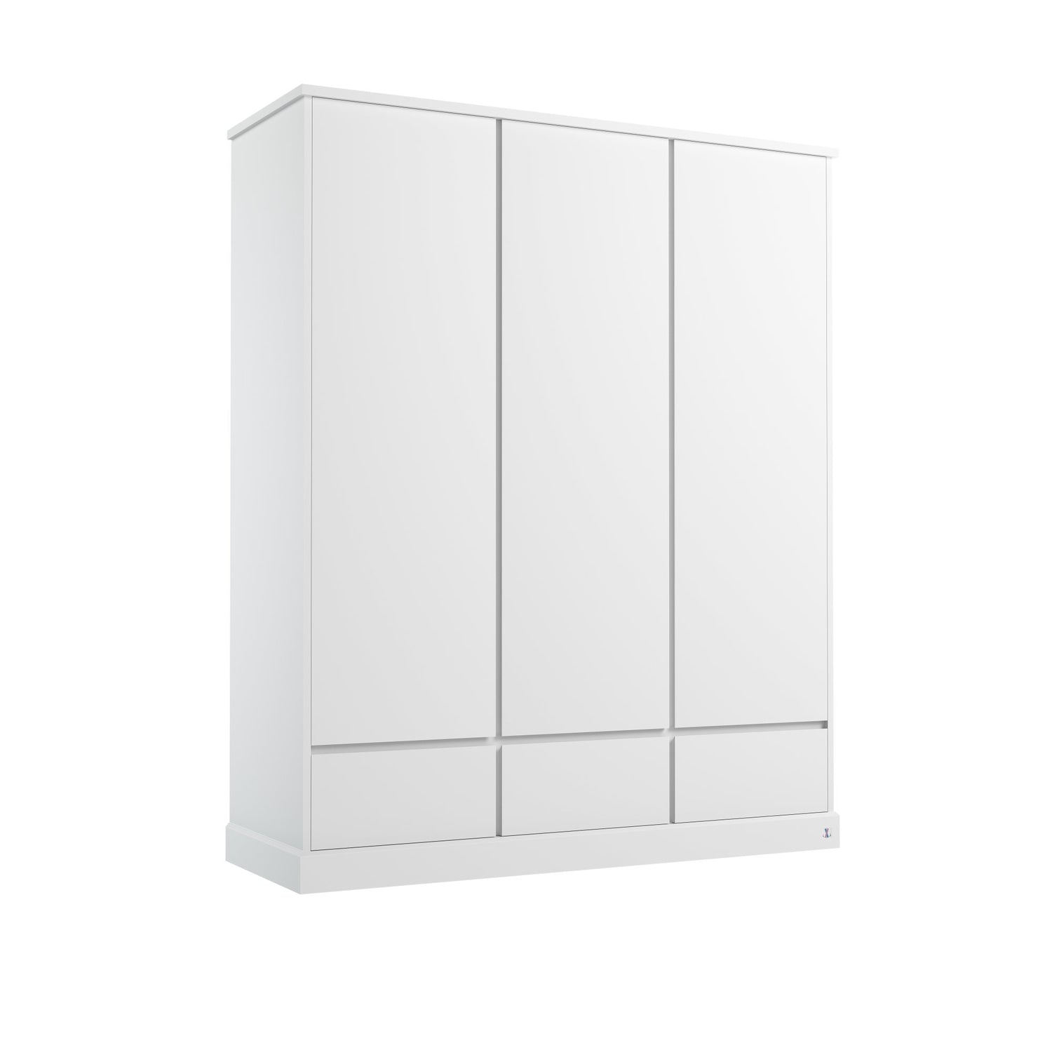 Wardrobe with 3 doors and 3 drawers | Wardrobe PRESTIGE white | PRESTIGE children furniture collection | Modern wardrobe with 3 doors