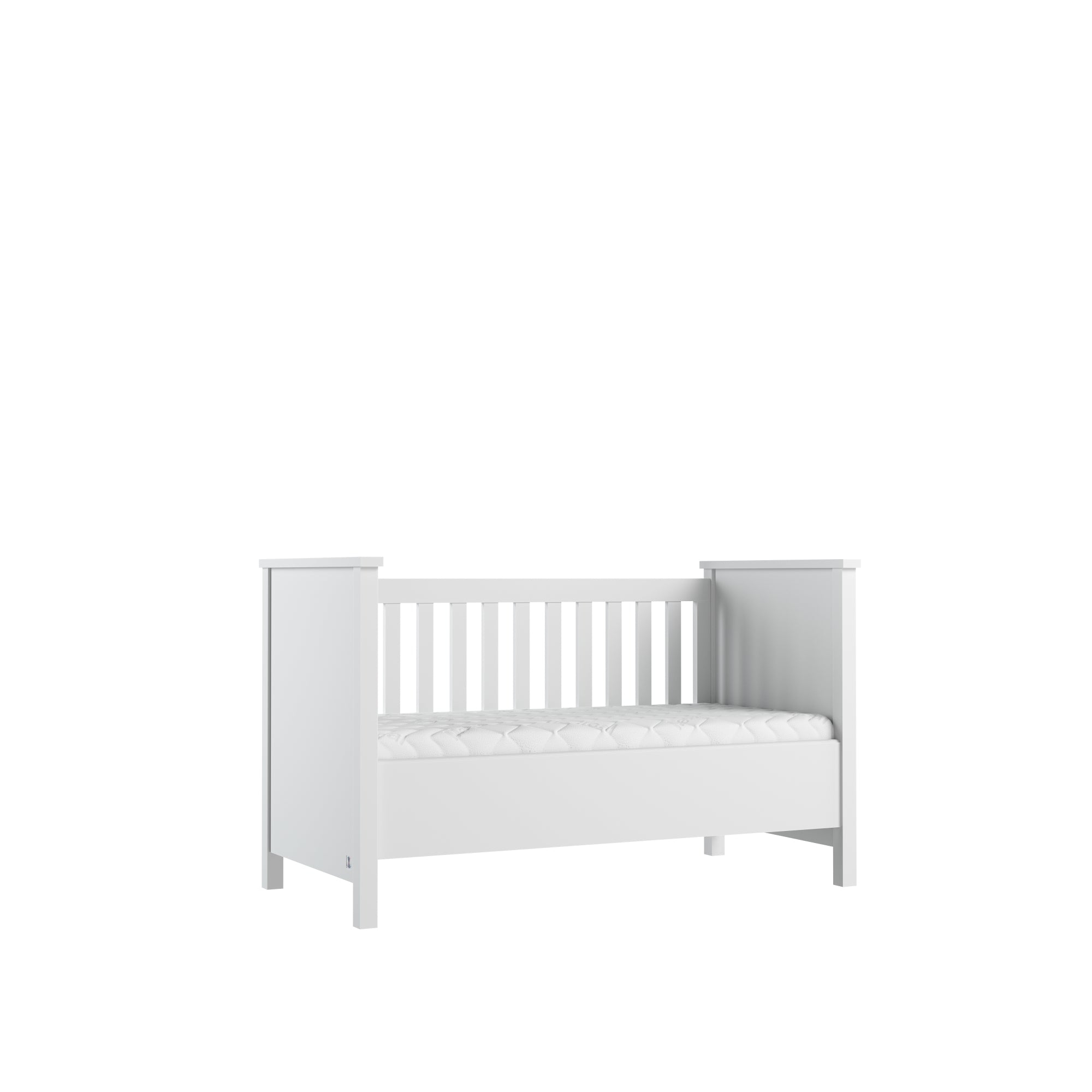 Baby bed PRESTIGE II 70x140 white | modern baby furniture | convertible baby bed | cot bed 70x140 | premium baby furniture | premium children furniture