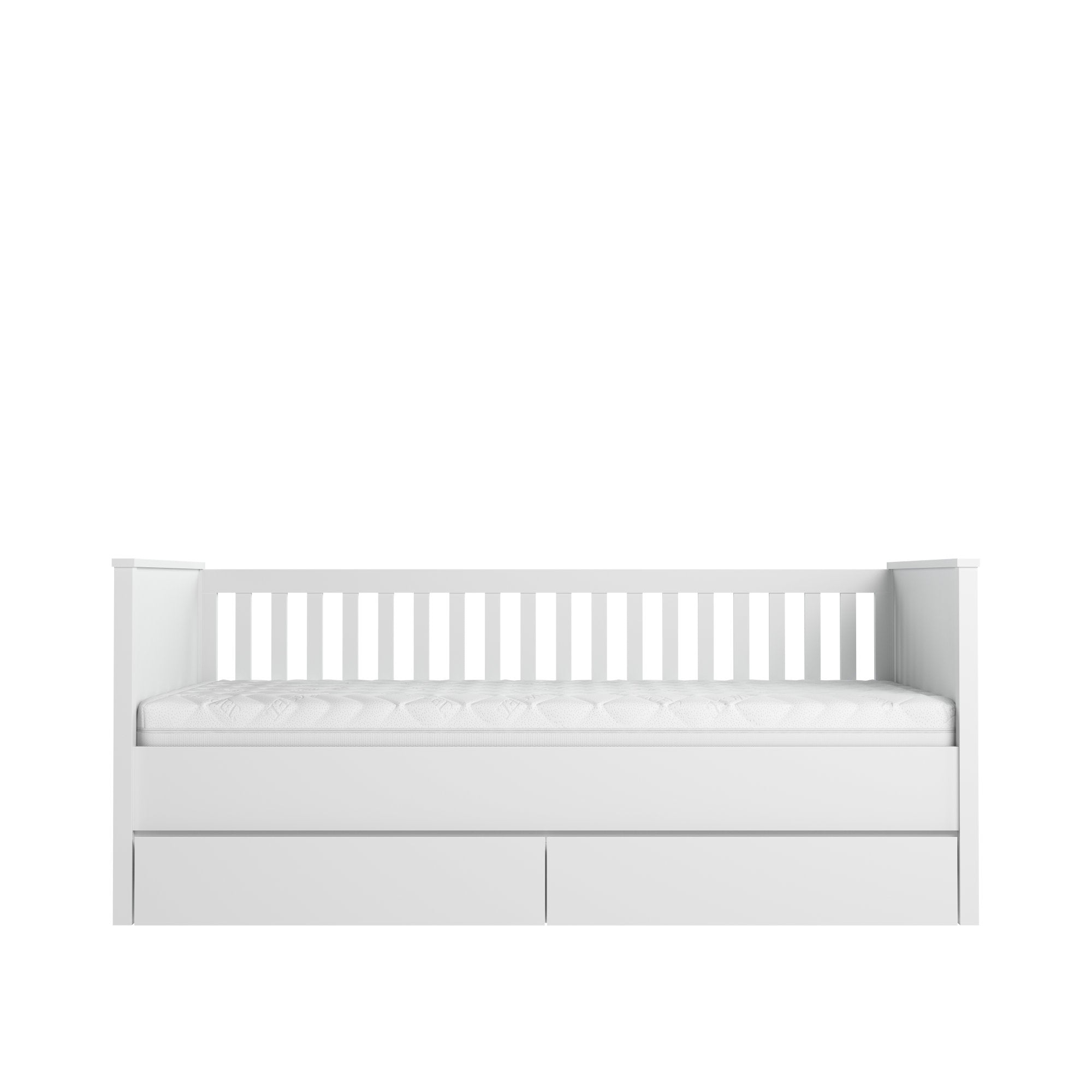 Bett "Daybed" PRESTIGE 90x200 weiß mit 2 Schubladen
