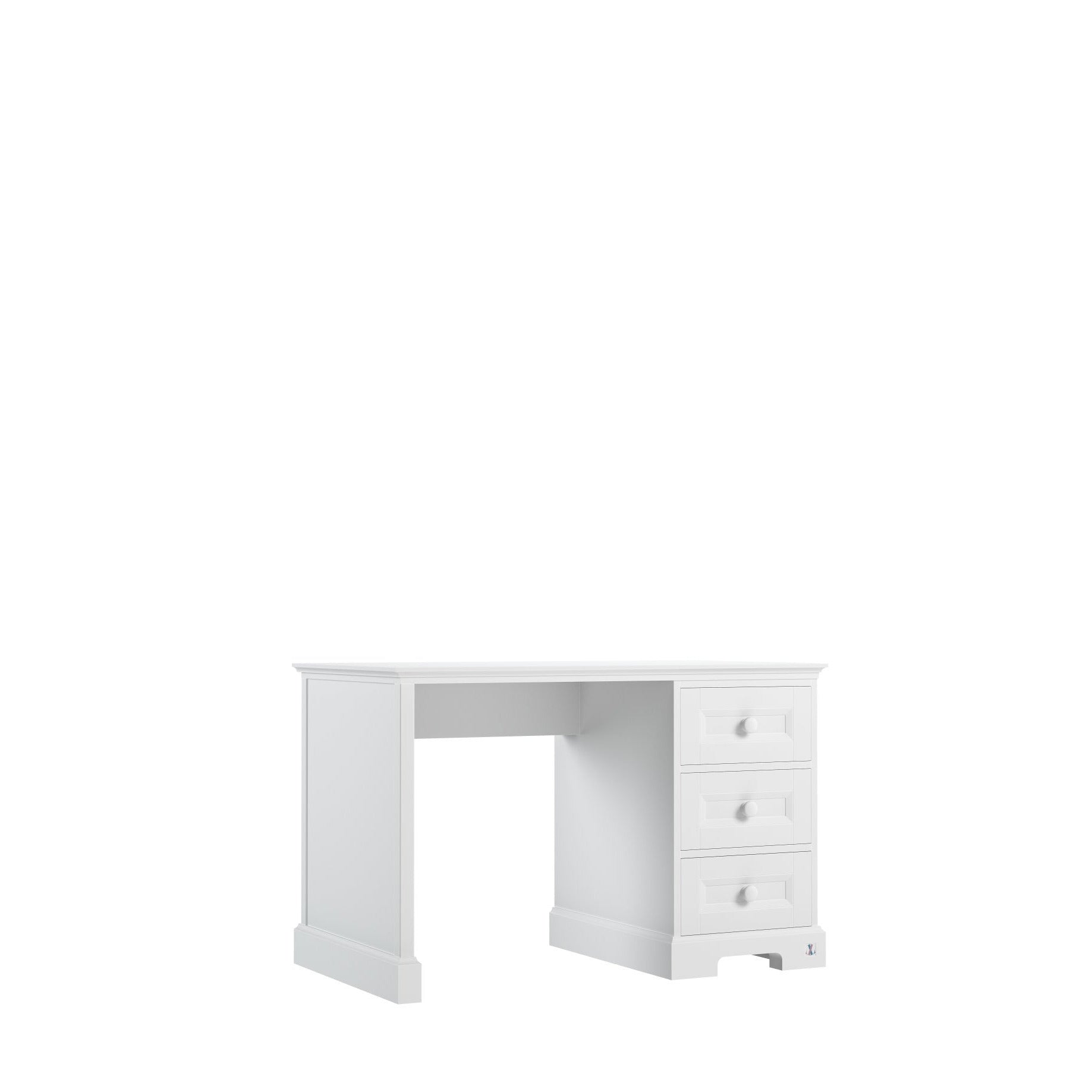 Desk ROYAL with 3 drawers white