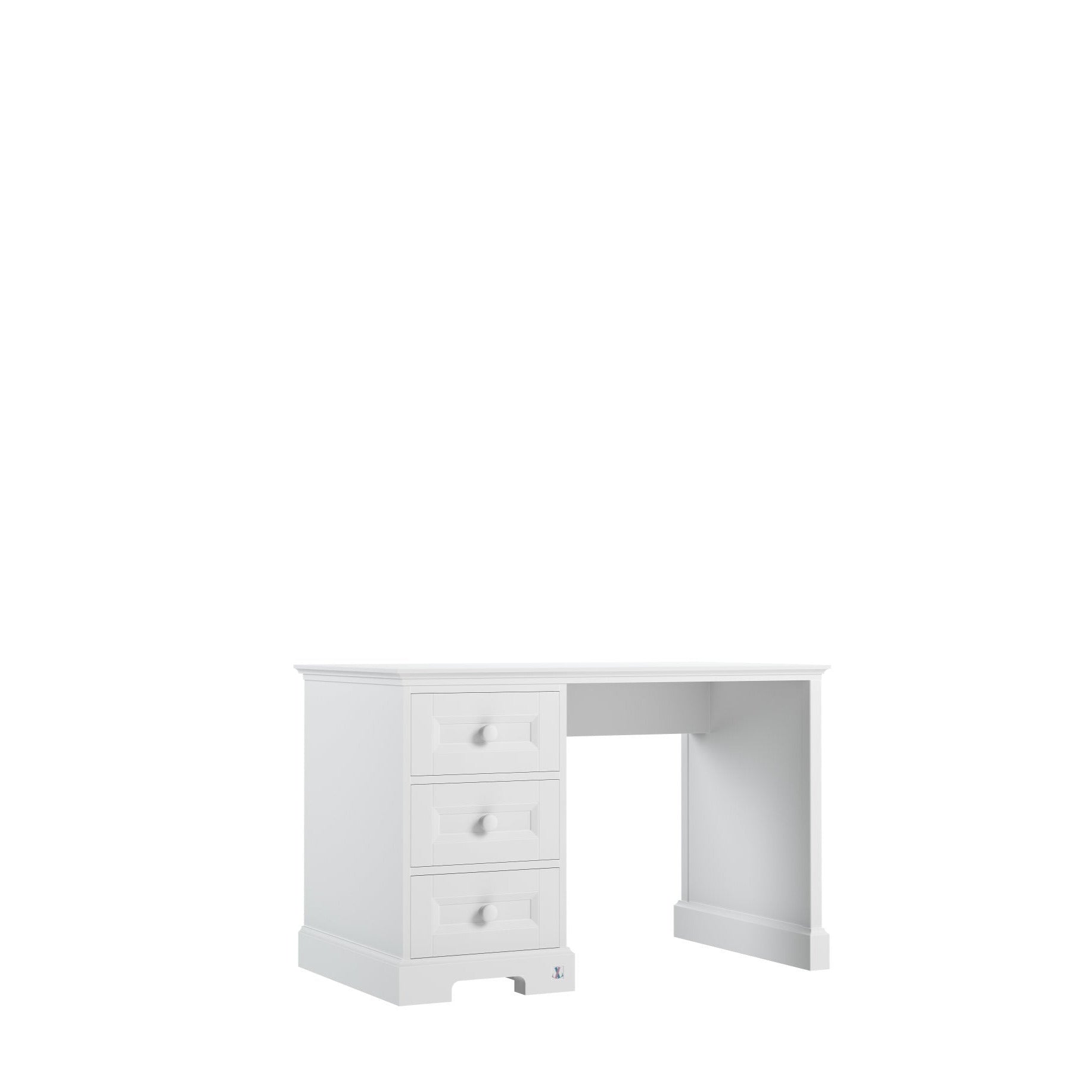 Desk ROYAL with 3 drawers white