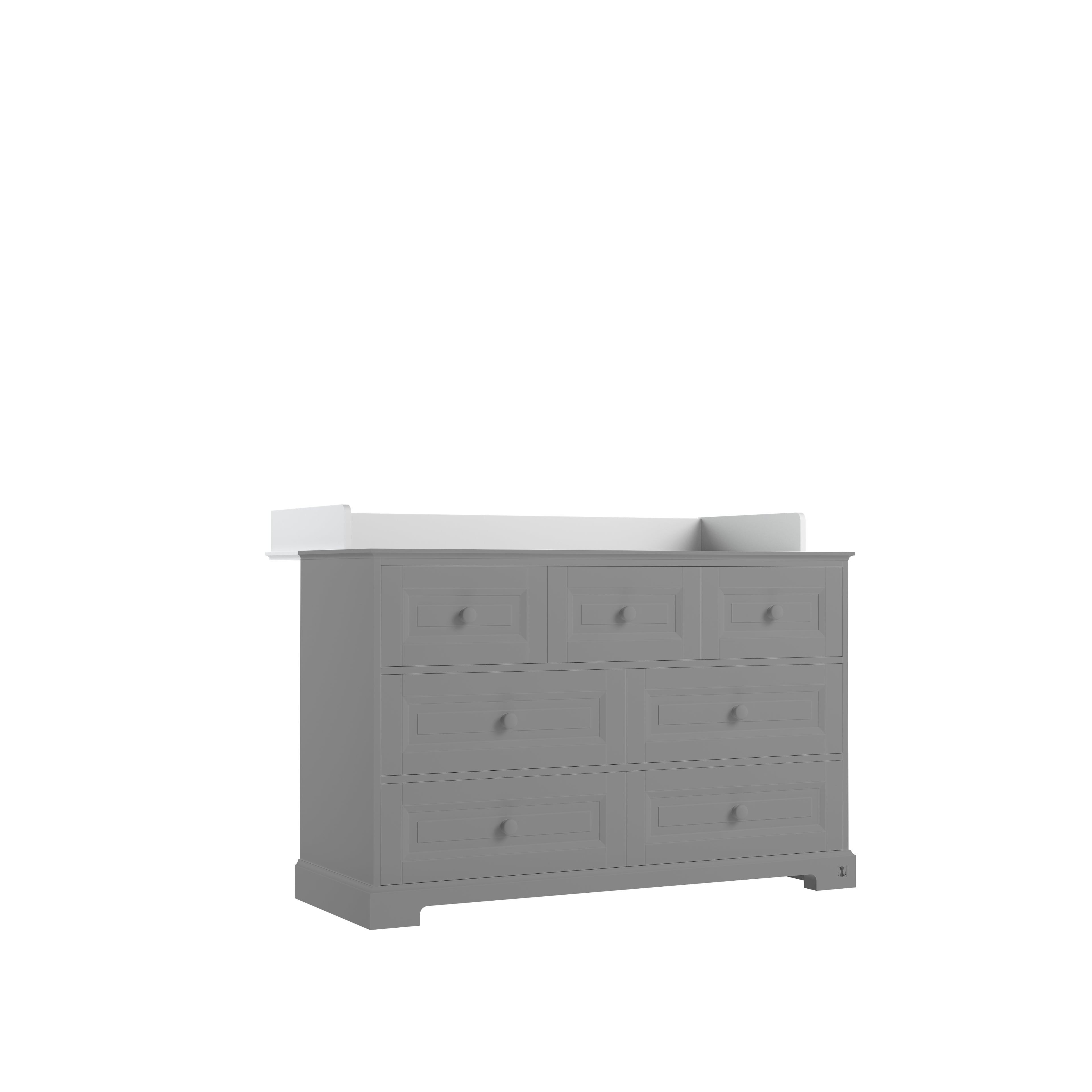 Big chest of drawers ROYAL 3-2-2 with 7 drawers | Wide changing table | Changing table 140 cm | Chest with 7 drawers | Premium baby & kids furniture