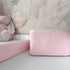 Stoffkörbchen für Babyutensilien hellrosa; quadratisches Stoffkörbchen rosa; Stoffkorb für Wickeltisch zartrosa; Wickeltischkorb hellblau Stoff; LUI e LEI - Interiors