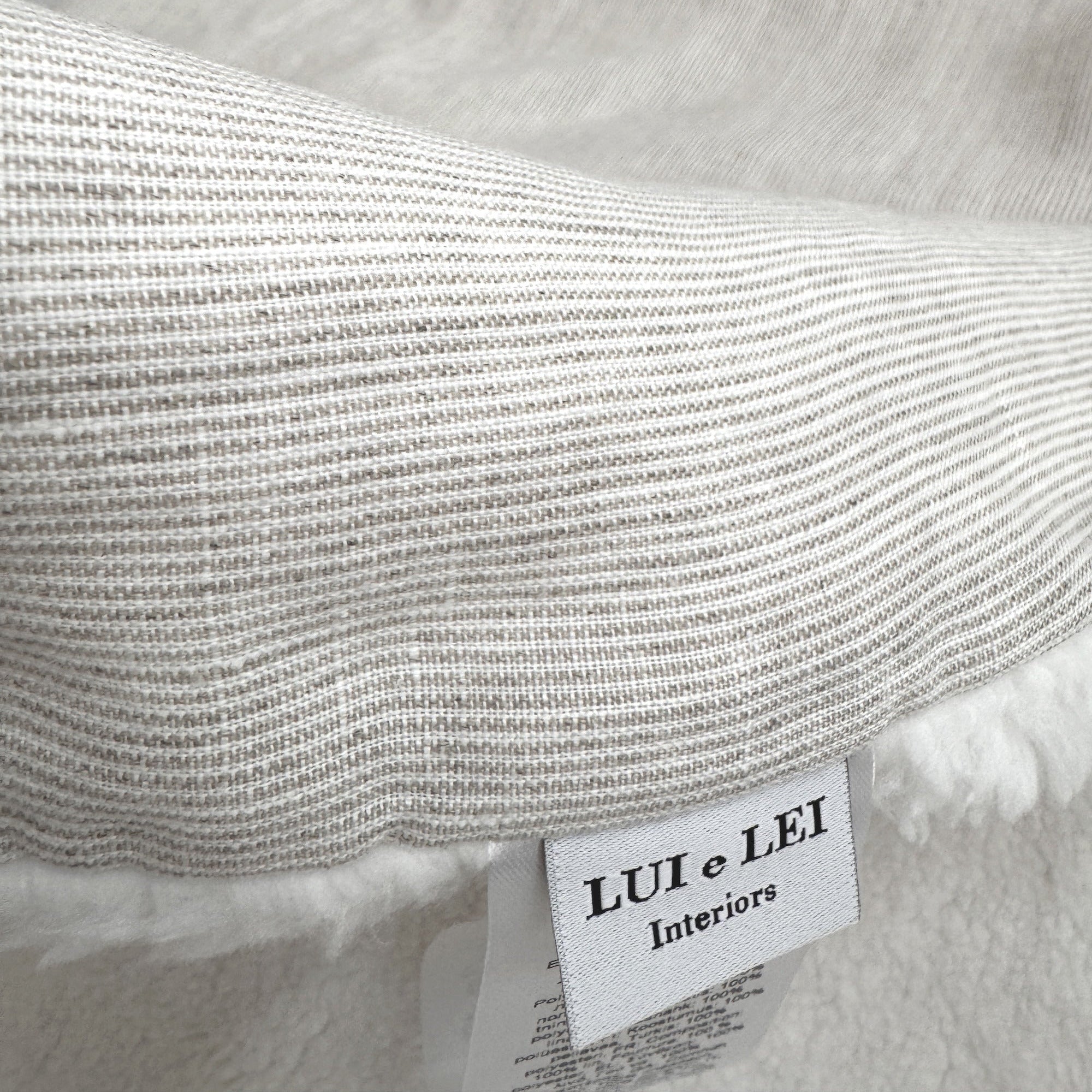 Padded blanket LINESSE 100x145cm beige stripes