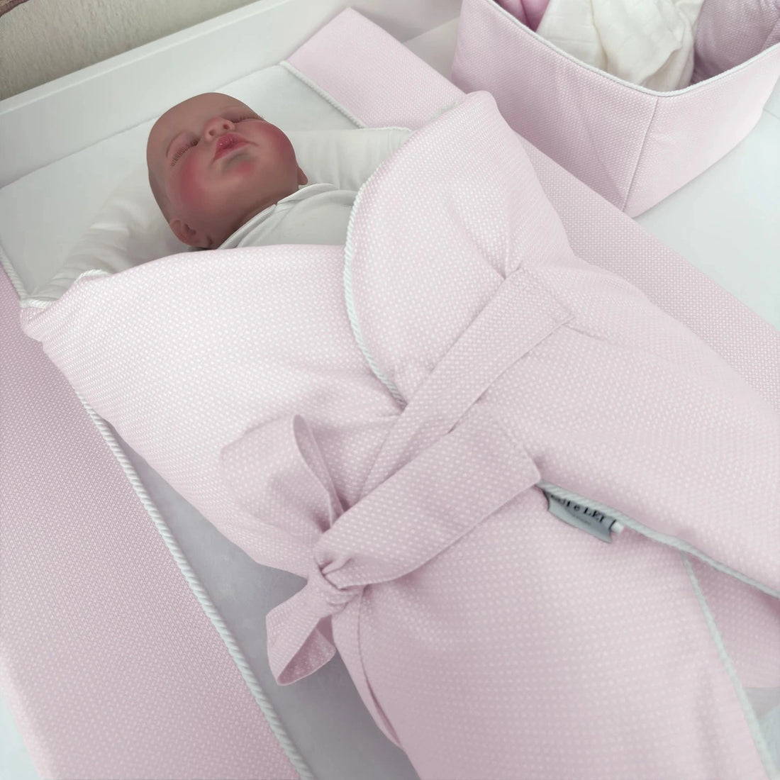 Babyhörnchen_rosa_Baumwolle_ELEGANCE; Baby Hörnchen ELEGANCE hellrosa; Babyausstattung Baby Hörnchen