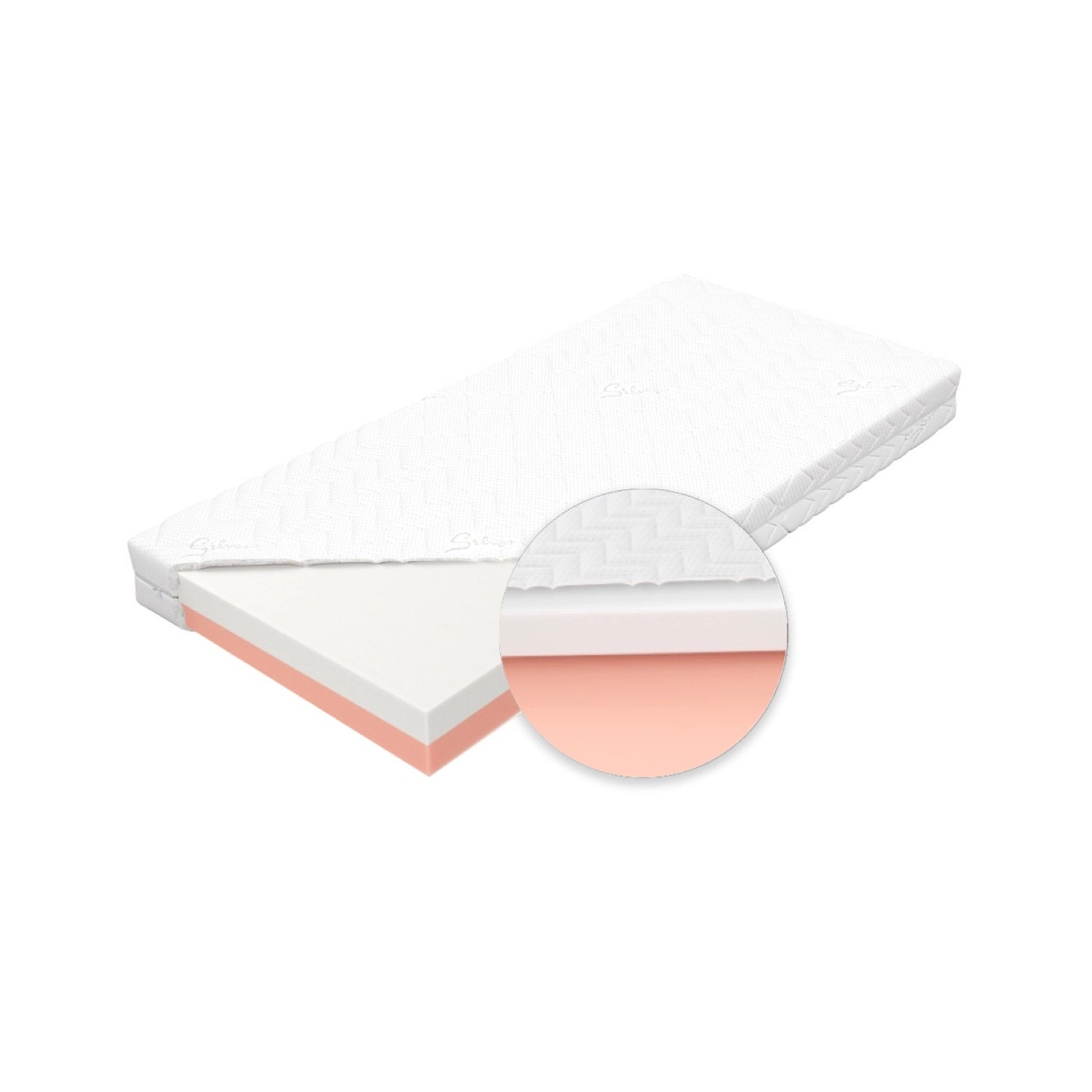 Hypoallergene &amp; antibakterielle Babymatratze 70x140cm Baby-Silver-Ionic mit 2 Liegekomforts. Bestehend aus 2 unterschiedlichen Kaltschaumeinlagen. Der spezielle LXI-Kaltschaum ist milbenresistent, anti-Schimmel, hypoallergen &amp; antibakteriell.