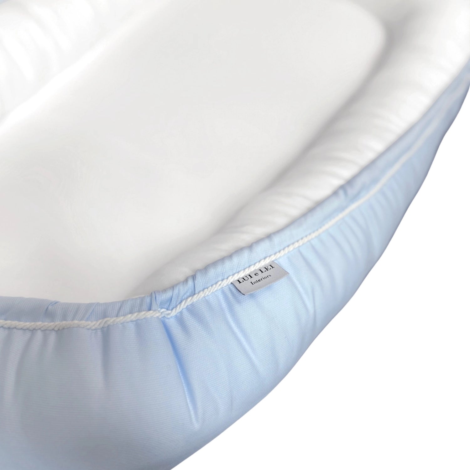 Babynest ELEGANCE Soft Blue aus Premium Baumwolle