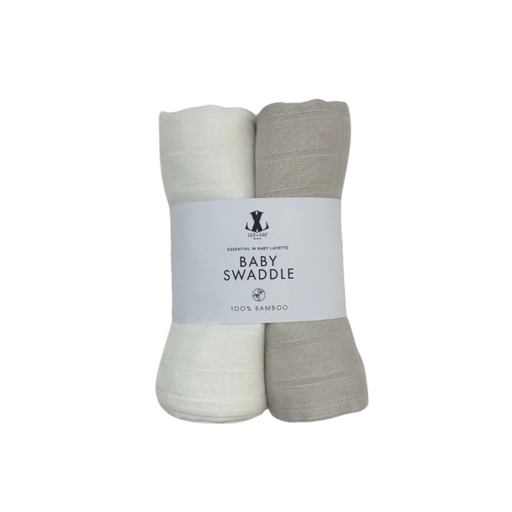 Bamboos Swaddles Set beige &amp; off white