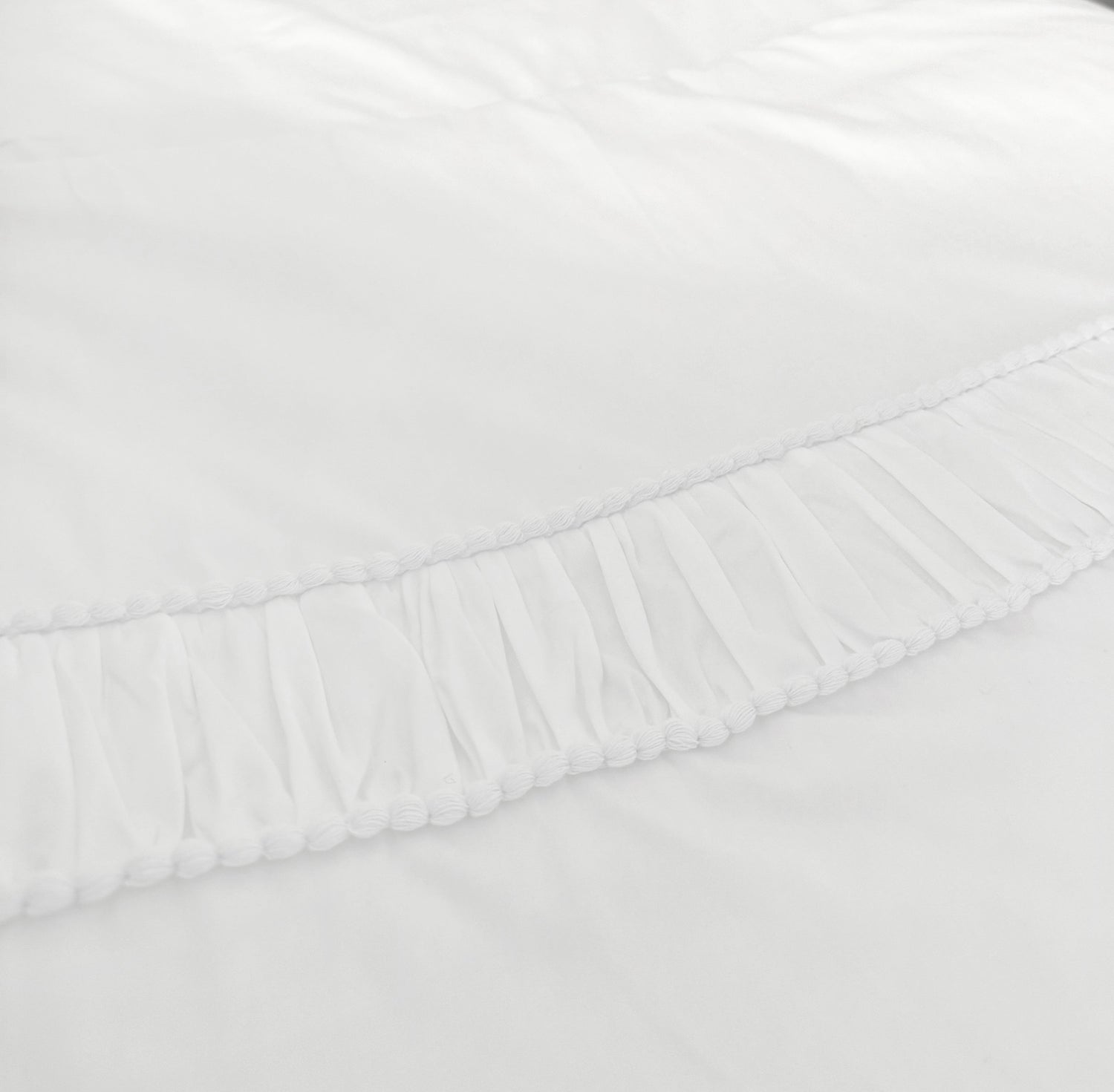 Baby-Bettwäsche-Set PEARL 80x100cm weiß aus Satin-Baumwolle