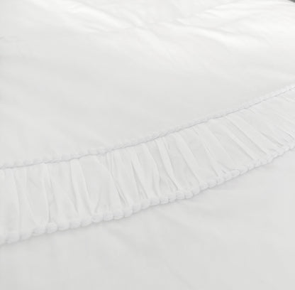 Baby-Bettwäsche-Set PEARL 80x100cm weiß aus Satin-Baumwolle