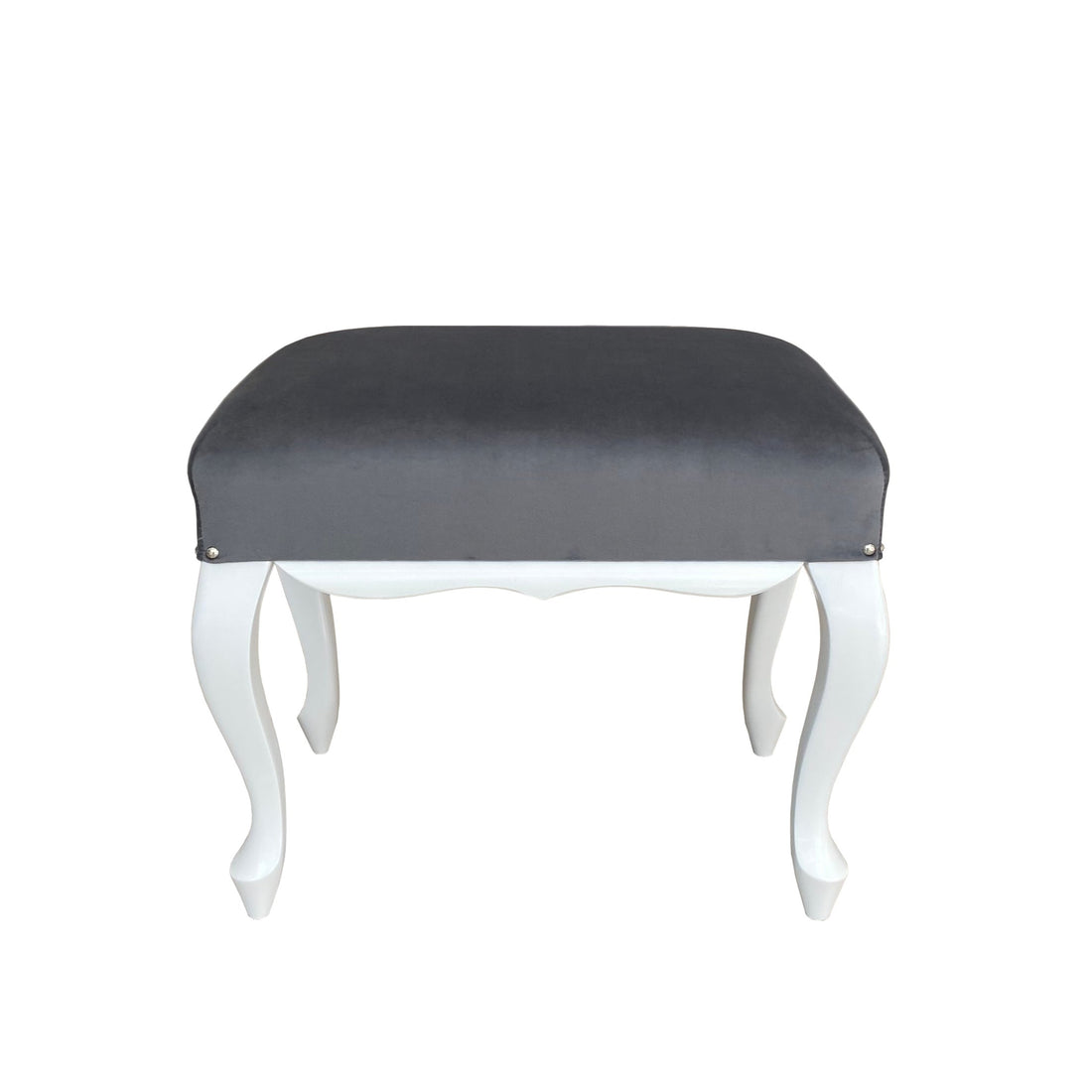 Footstool PRESTIGE Velvet dark-graphite