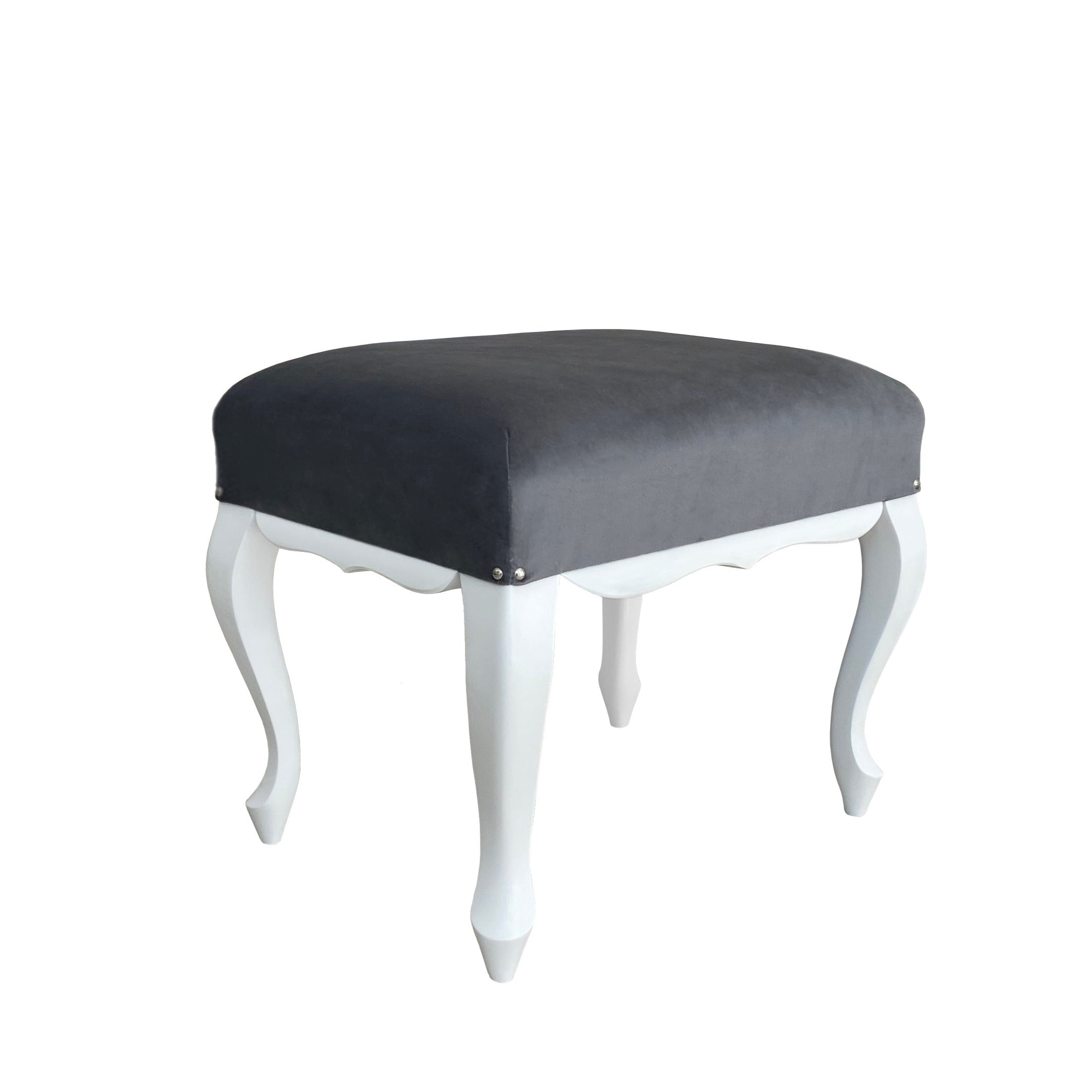 Footstool PRESTIGE Velvet dark-graphite