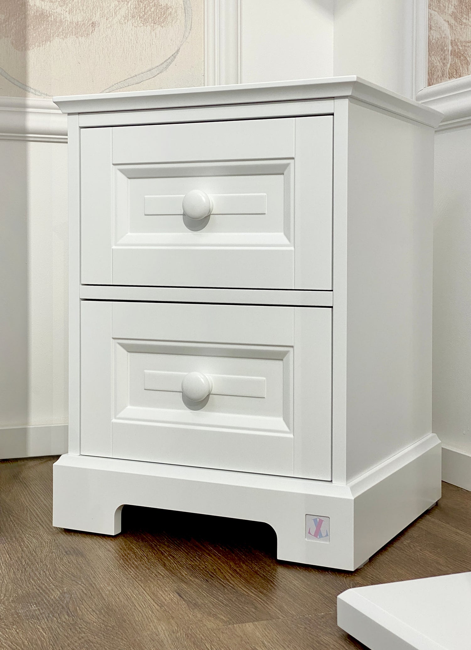 Bedside table ROYAL white