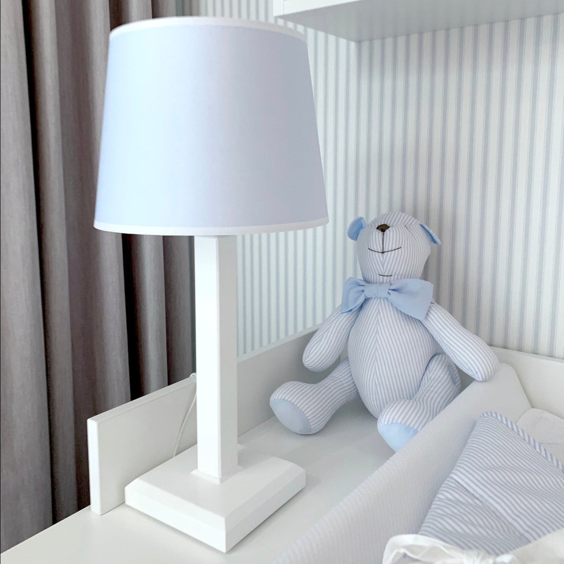 Table lamp PRESTIGE light blue Plain | Table lamp with light blue lampshade | Table lamp for children room