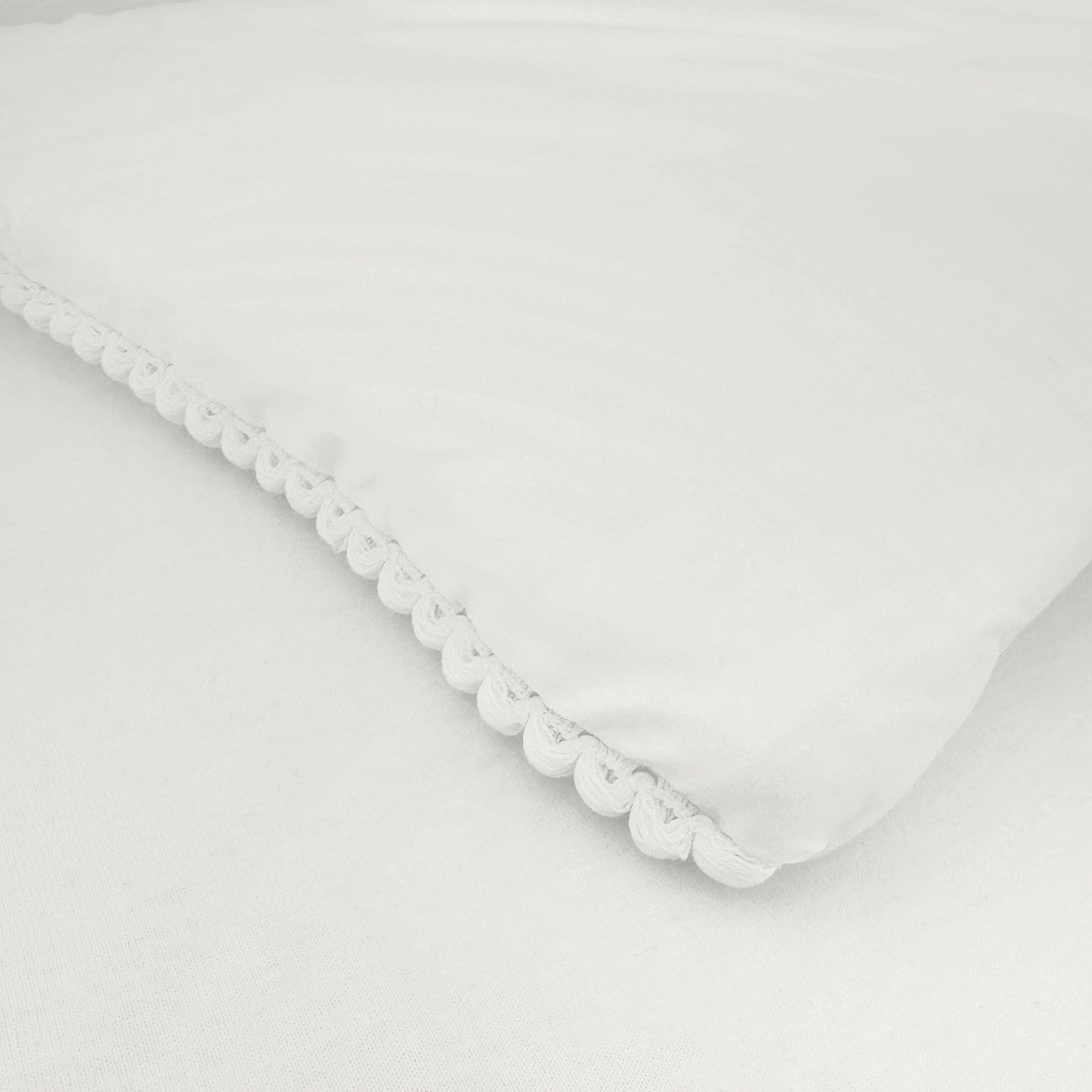 Baby-Bettwäsche-Set PEARL 80x100cm weiß aus Satin-Baumwolle