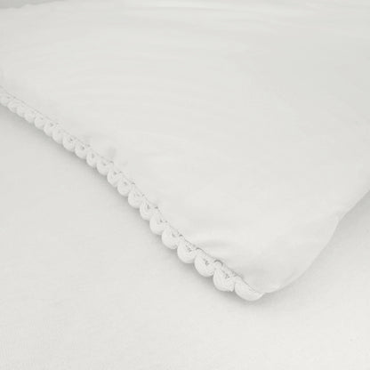 Baby-Bettwäsche-Set PEARL 80x100cm weiß aus Satin-Baumwolle