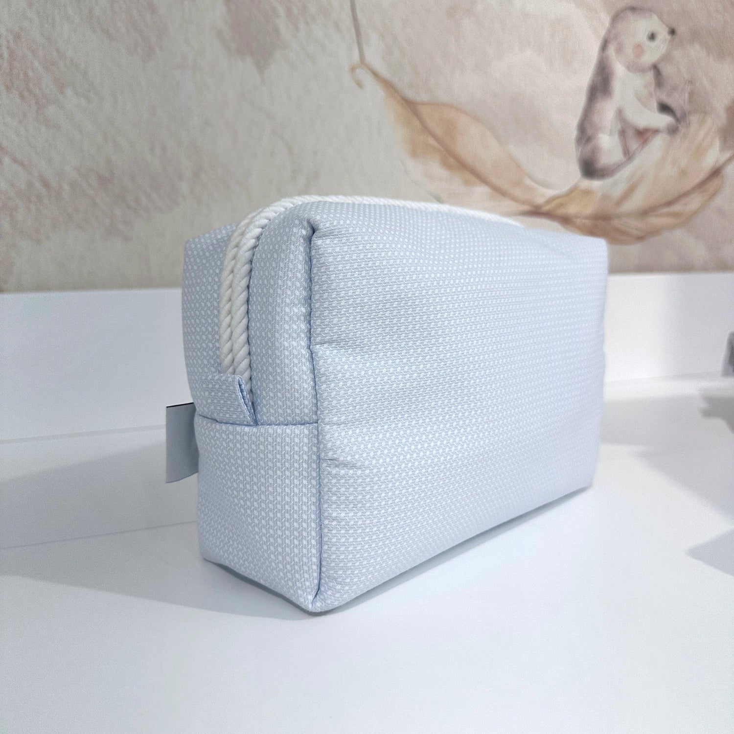 Kosmetiktasche ELEGANCE Dreamy Blue aus Premium Baumwolle