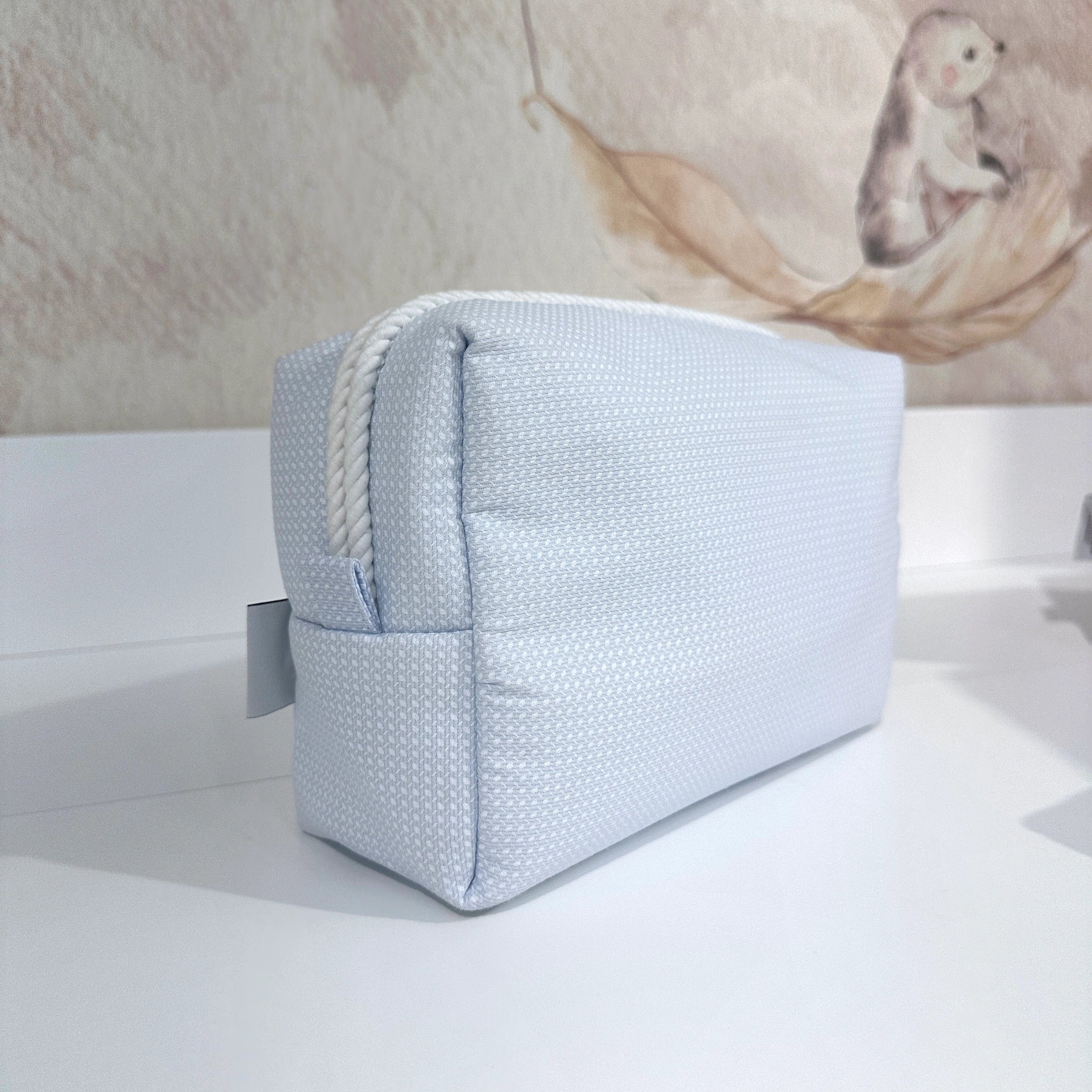 Kosmetiktasche ELEGANCE Dreamy Blue aus Premium Baumwolle