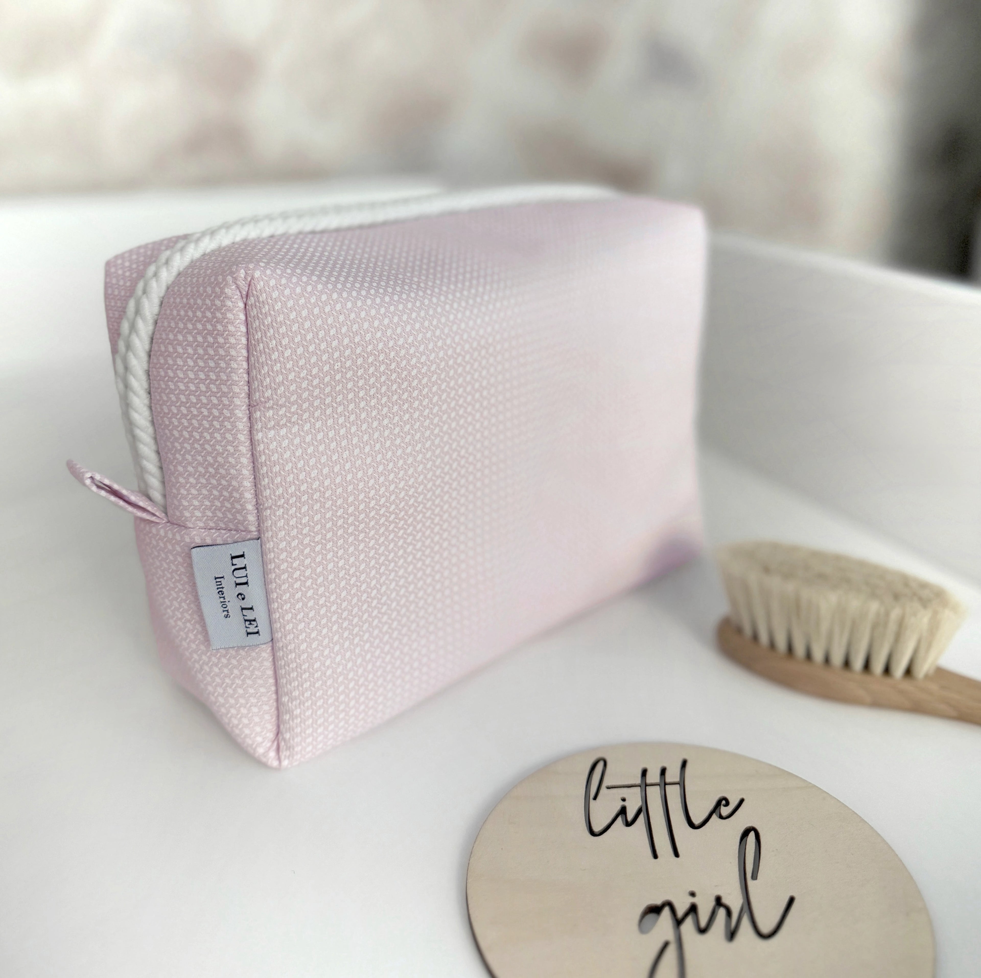 Kosmetiktasche ELEGANCE Dreamy Pink aus Premium Baumwolle