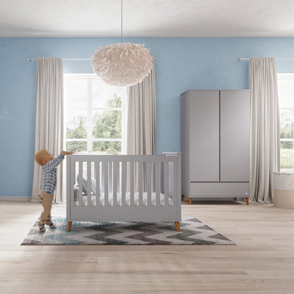 Cot bed NORDIC in graphite grey | LUI e LEI - Interiors | convertible 4 in 1 cot bed
