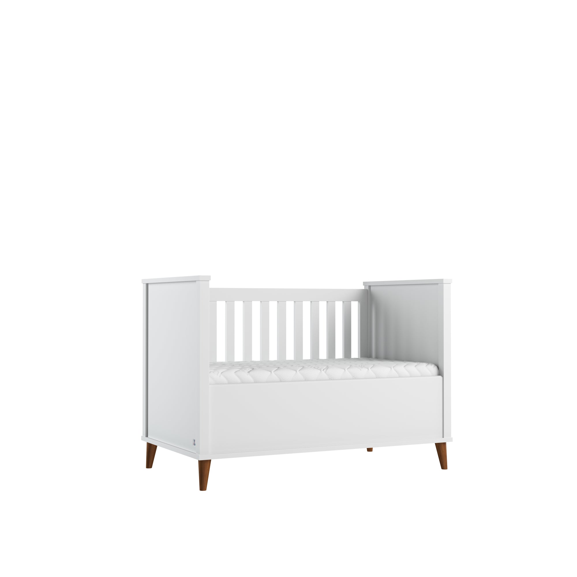 4 in 1 convertible baby bed NORDIC 70x140 cm white | high quality children furniture | scandinavian nursery design