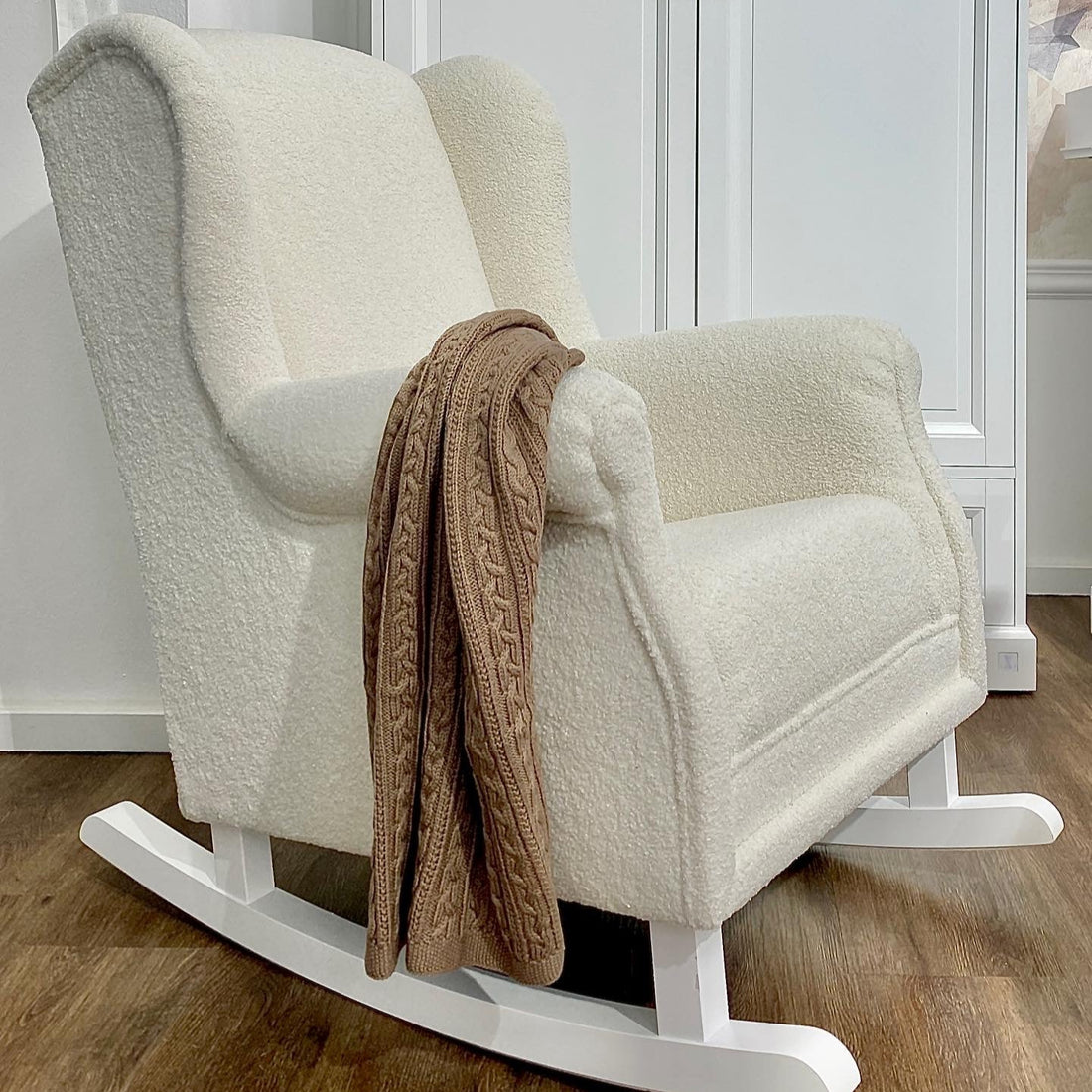 Schaukel-Stillsessel Bouclé