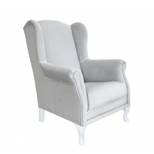 Nursing chair PRESTIGE silver grey | handcrafted nursing chair | luxury baby furniture | relaxing nursing chair