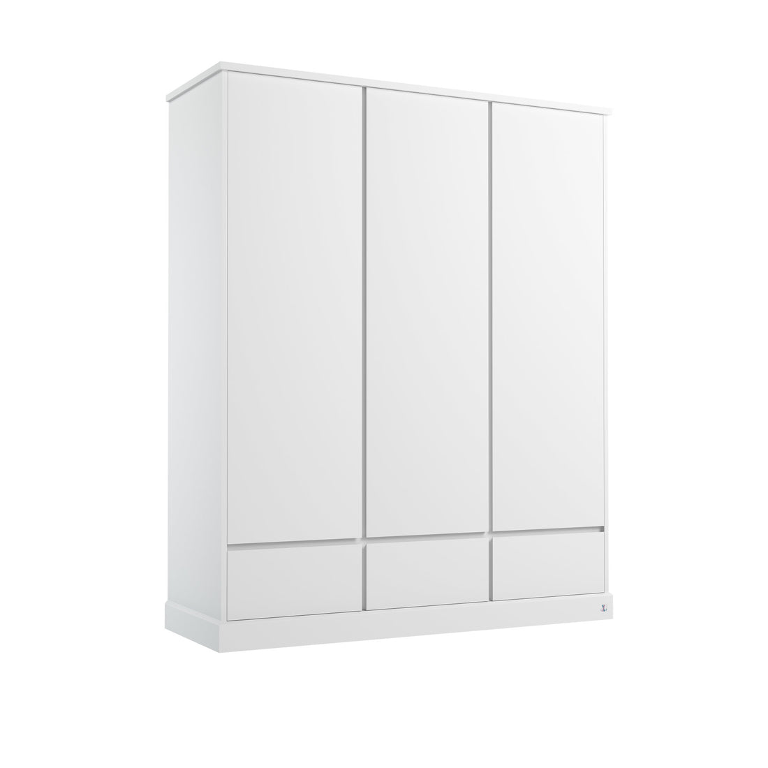 Wardrobe with 3 doors and 3 drawers | Wardrobe PRESTIGE white | PRESTIGE children furniture collection | Modern wardrobe with 3 doors