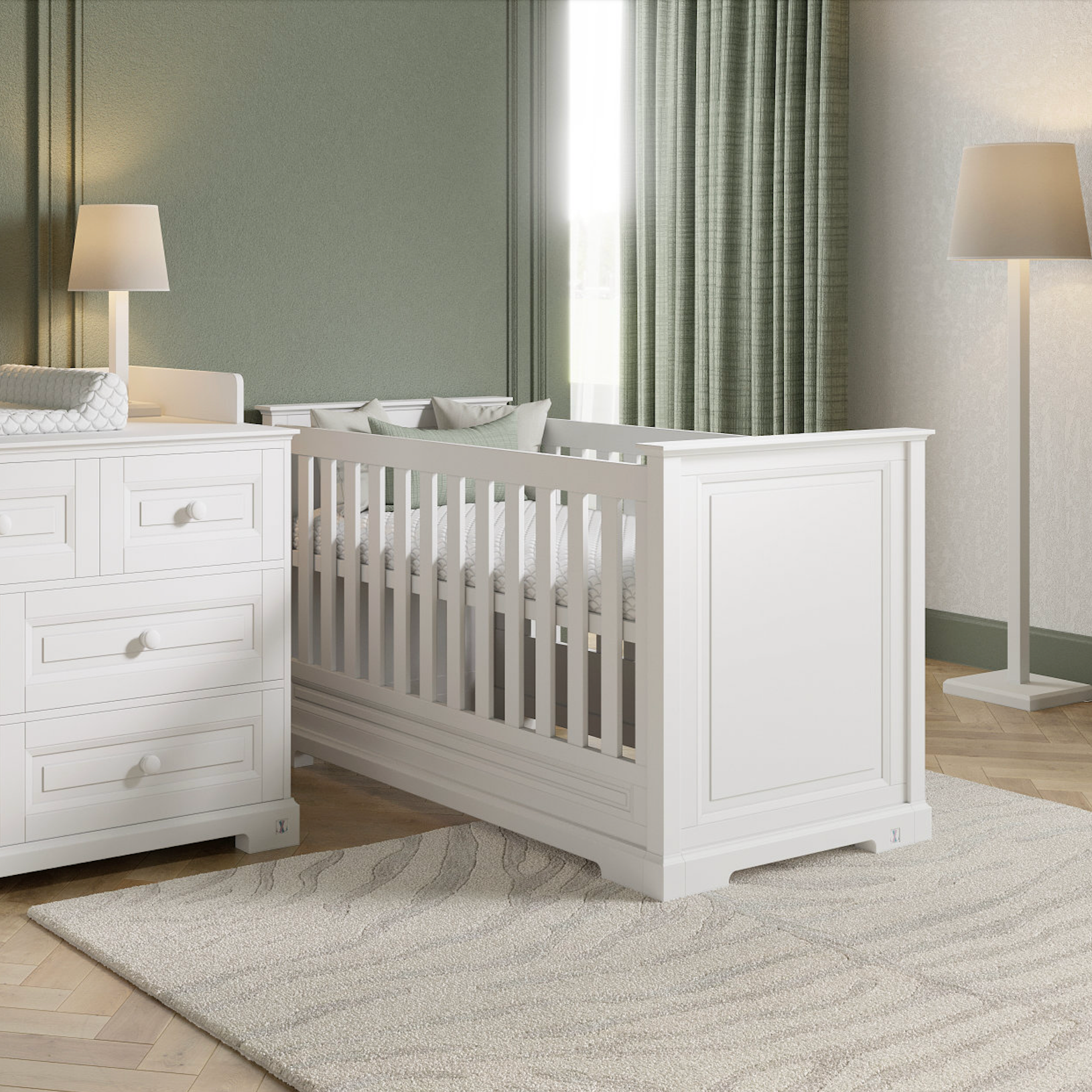 4 in 1 Baby bed ROYAL II 70x140 white