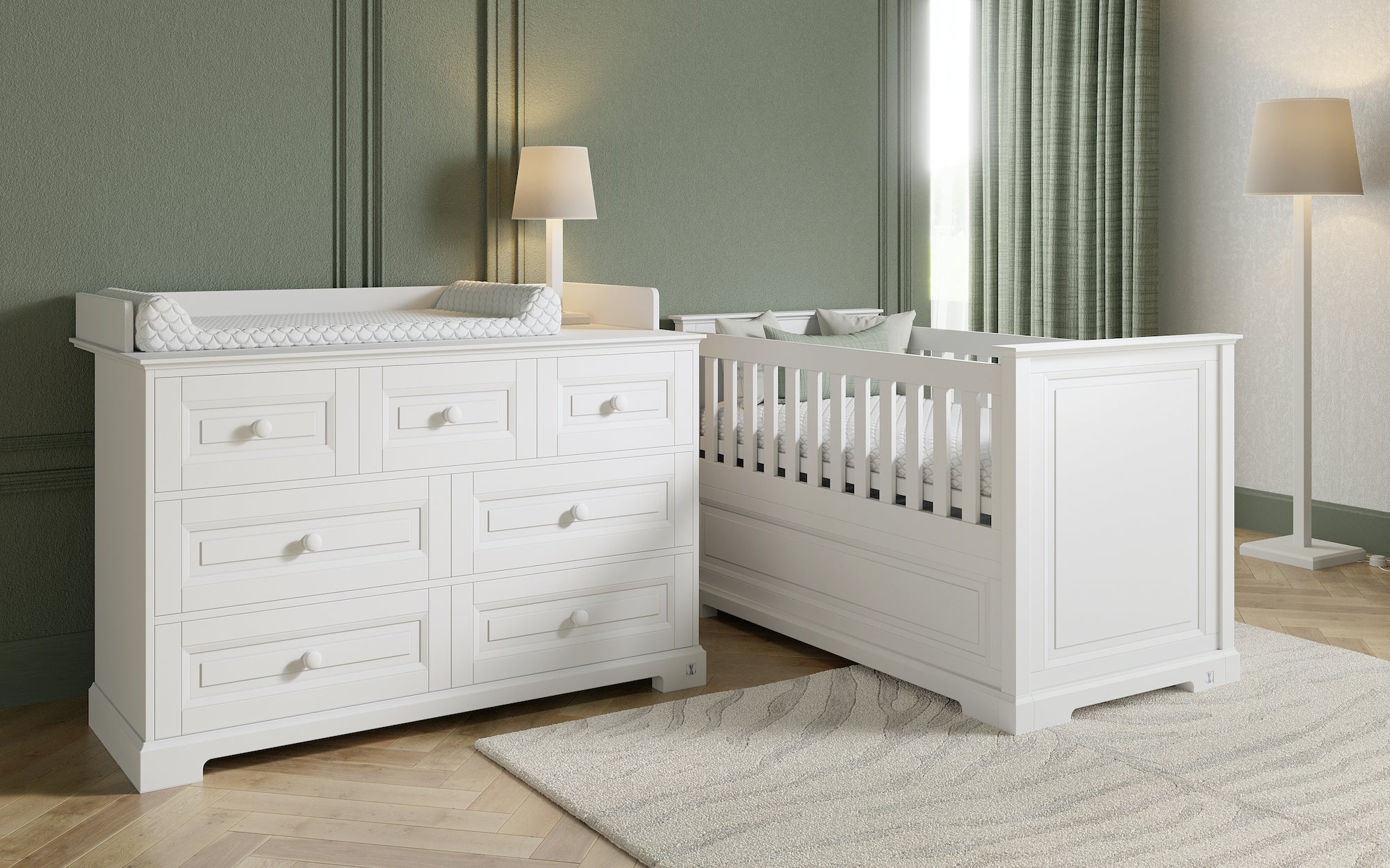 Big chest with 7 drawers | Big changing unit ROYAL | Exclusive baby &amp; kids furniture