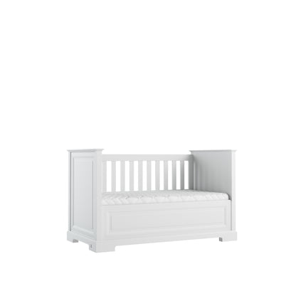 4 in 1 Baby bed ROYAL II convertible 70x140 cm white | classic baby furniture | convertible cot bed