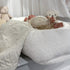 Babnest aus organischer Baumwolle & Bouclé LOVE YOU weiß; Baby nest organic cotton LOVE YOU pure white
