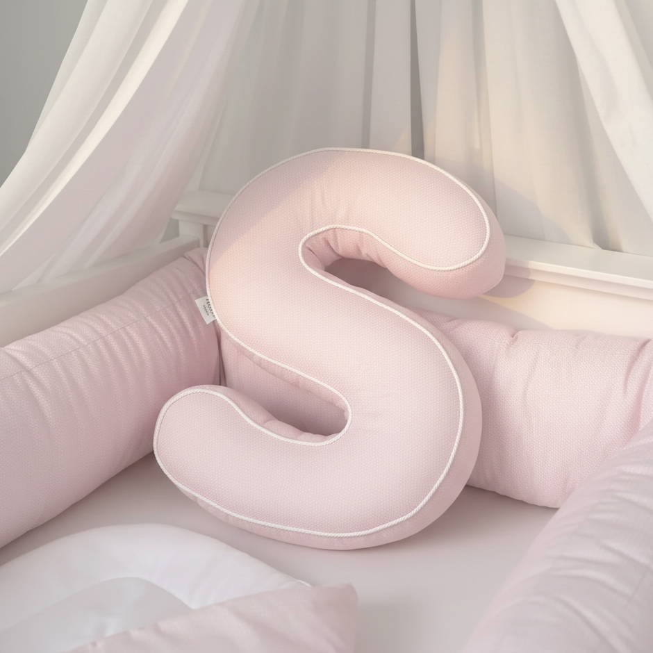 Dekokissen Buchstabe S rosa